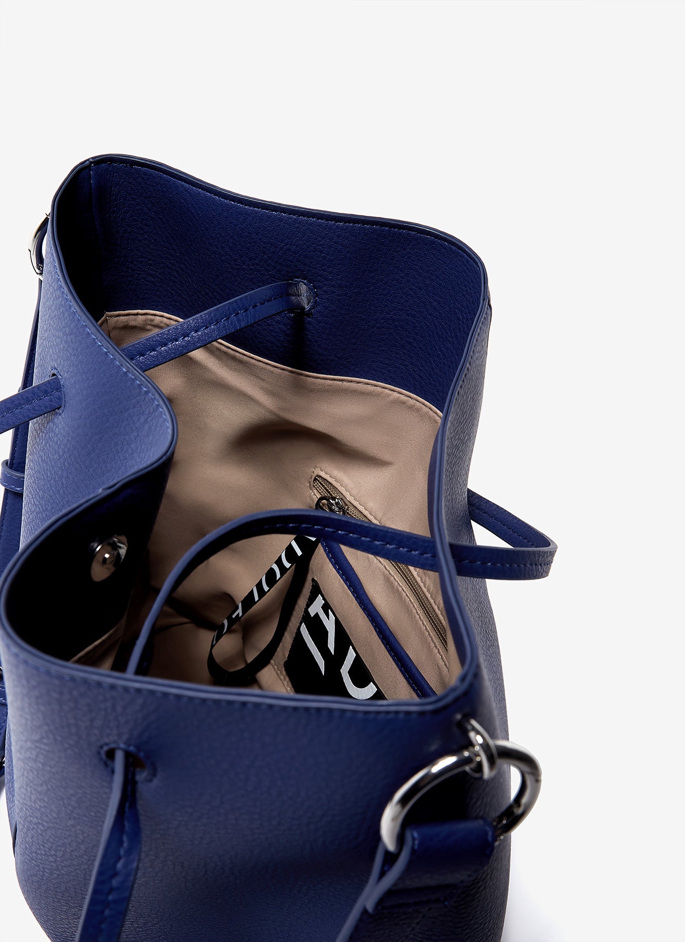 Matisse Blue Bucket Bag With Granulated Finish