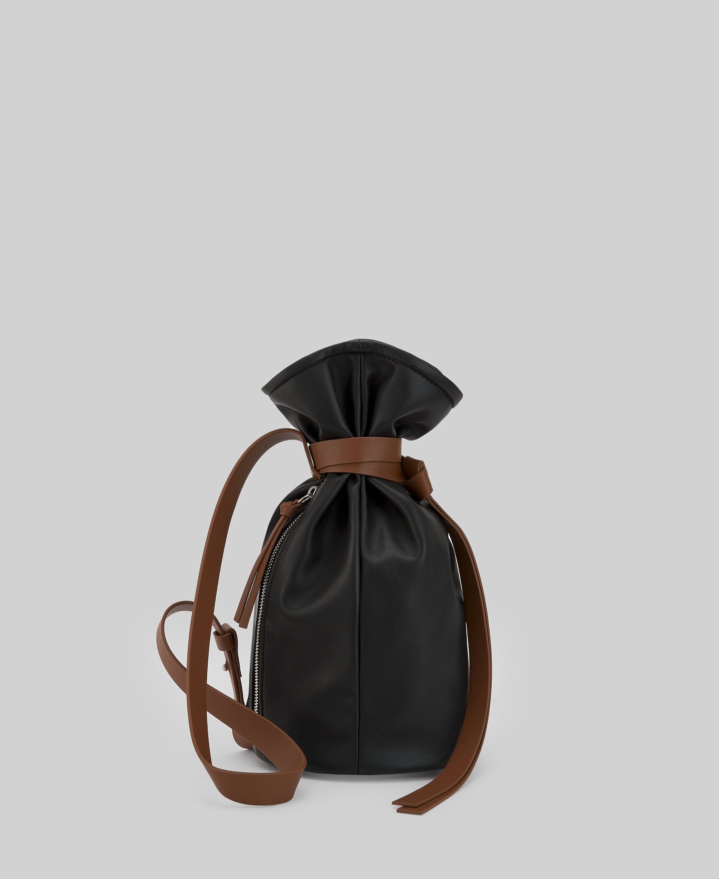 Leather-Non-Leather small bag woman in black