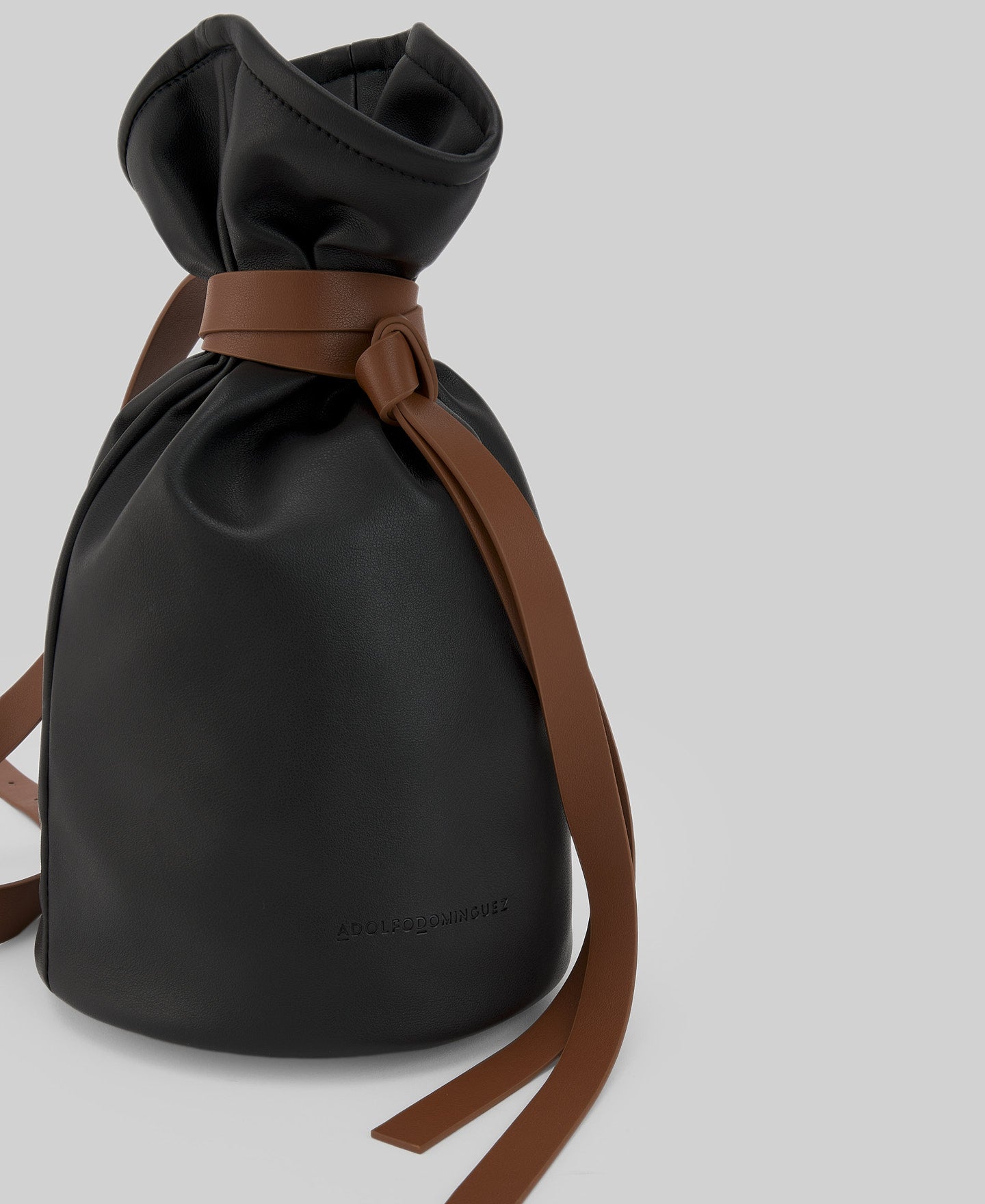 Leather-Non-Leather small bag woman in black