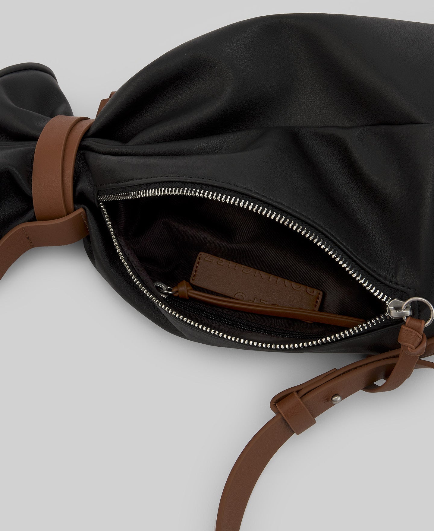 Leather-Non-Leather small bag woman in black