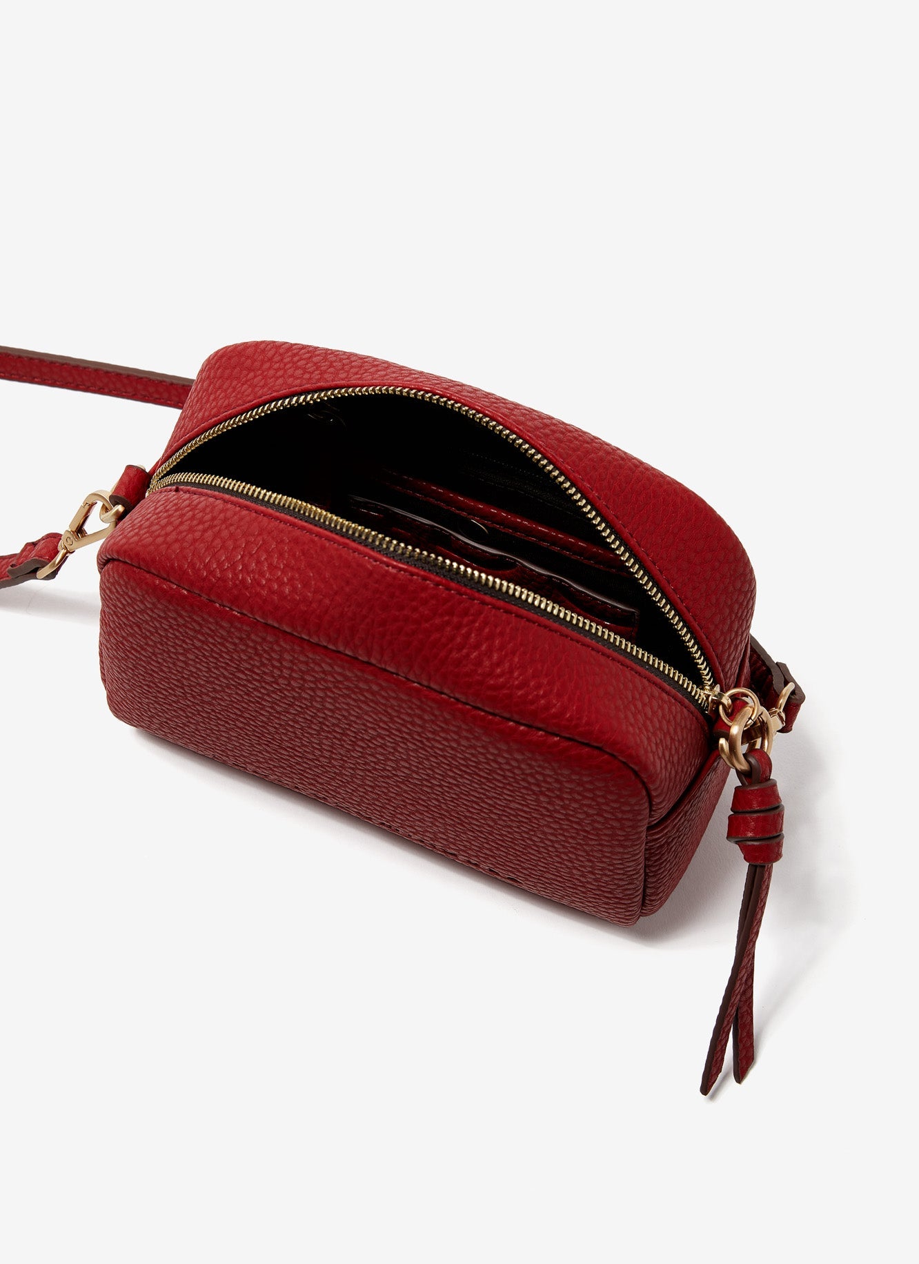 Red Granulated Crossbody Bag