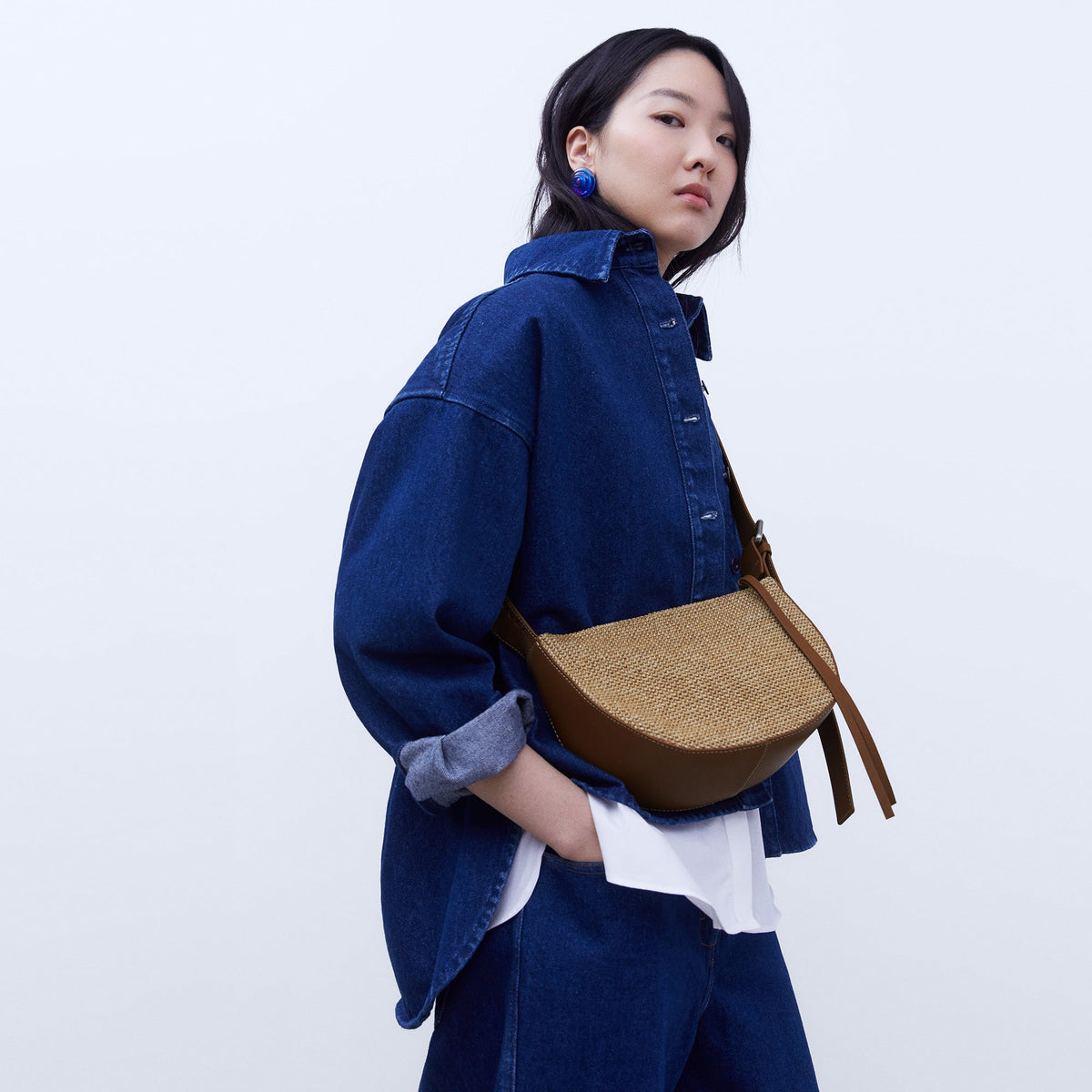 Braided Small Shoulder Bag