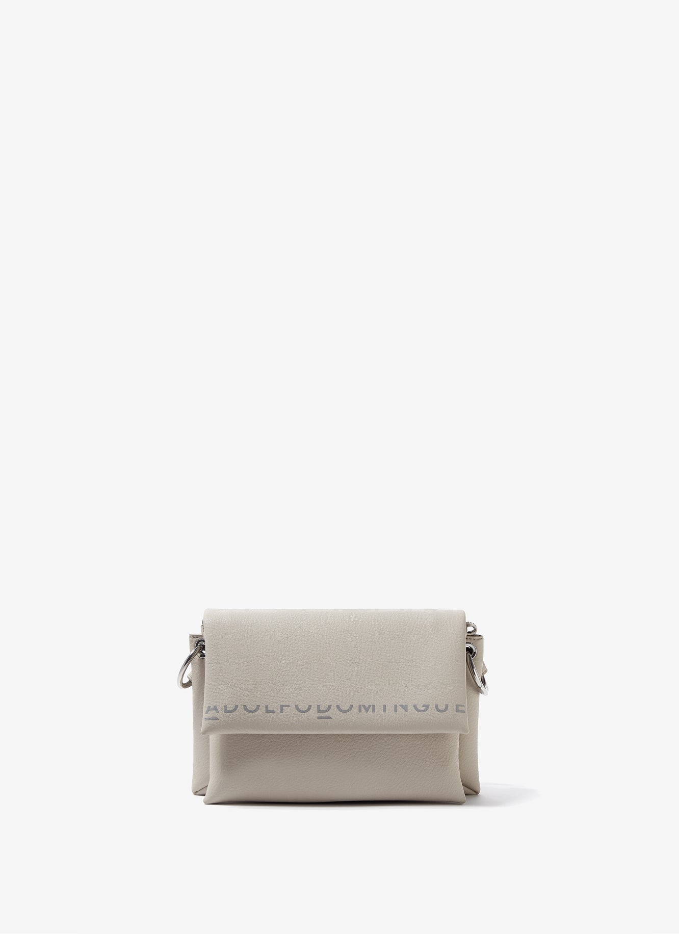 Cream flat crossbody bag