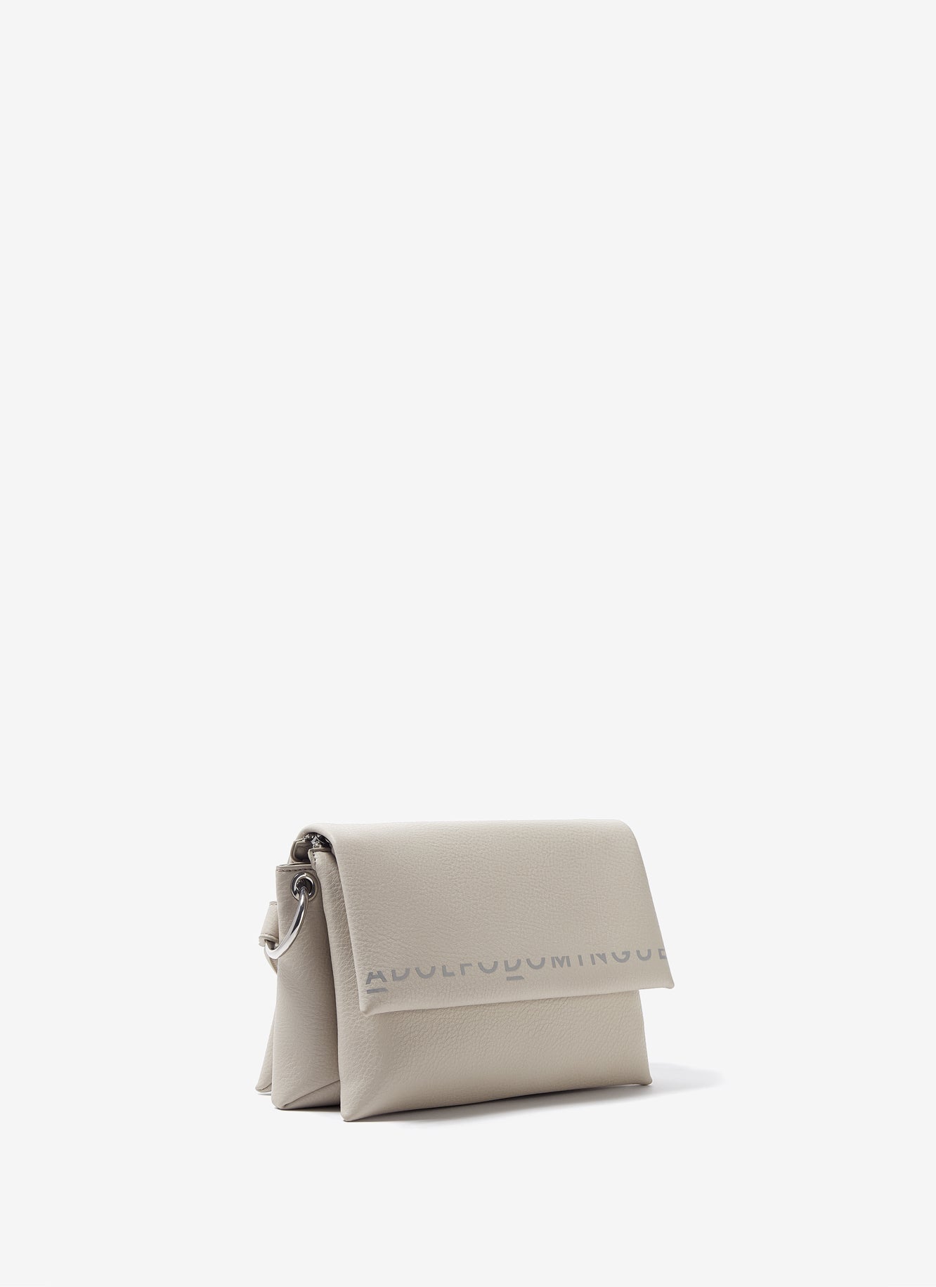 Cream flat crossbody bag