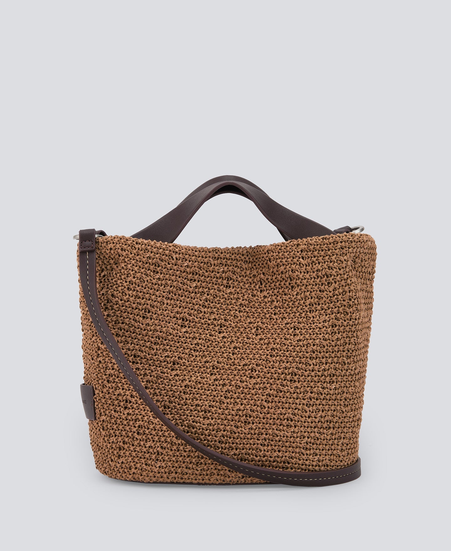 Tan Textured Braided Medium Bag