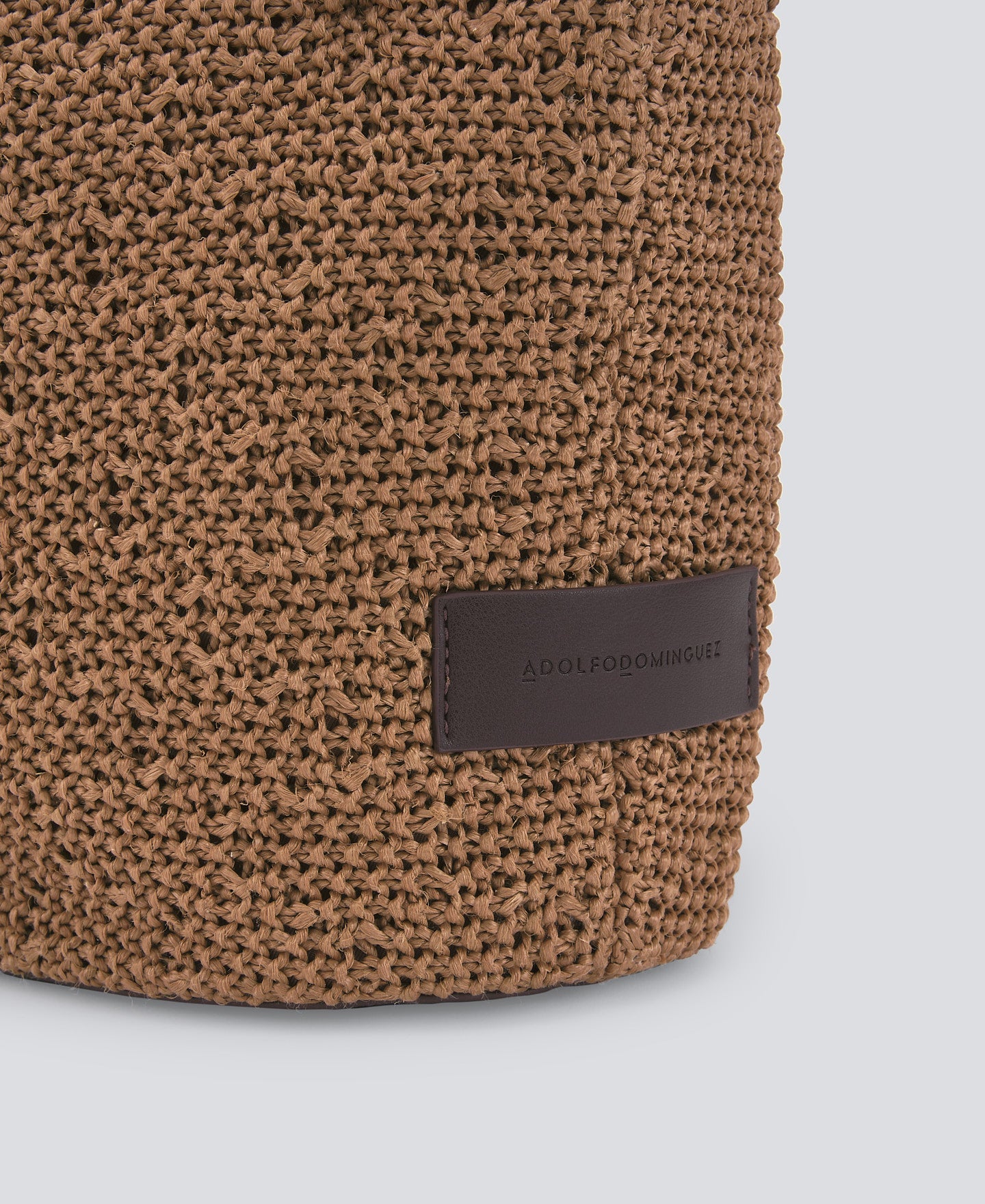 Tan Textured Braided Medium Bag