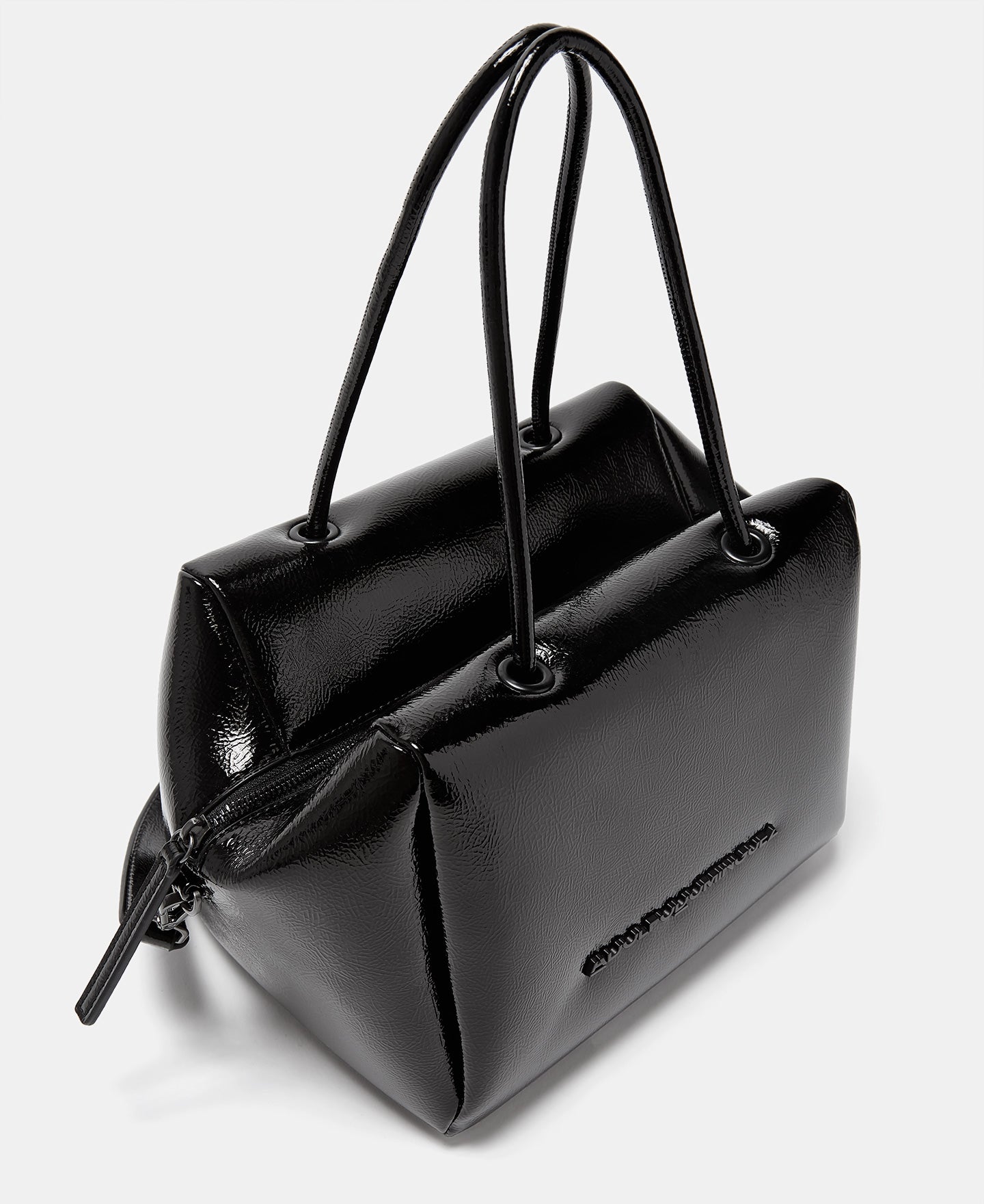 Black Recycled Material Sheen City Bag
