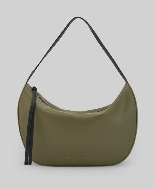Leather-Non-Leather medium bag woman in olive green