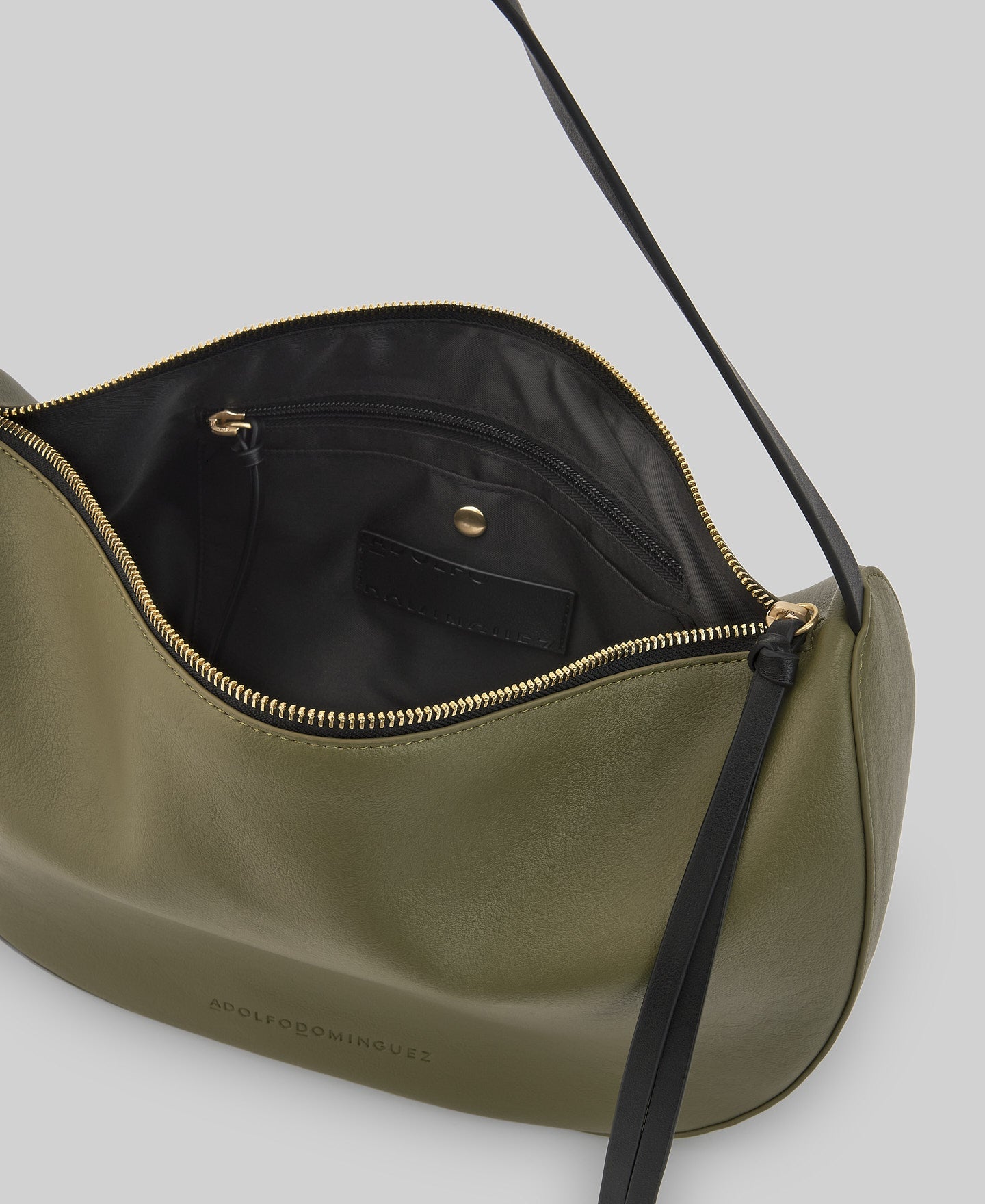 Leather-Non-Leather medium bag woman in olive green