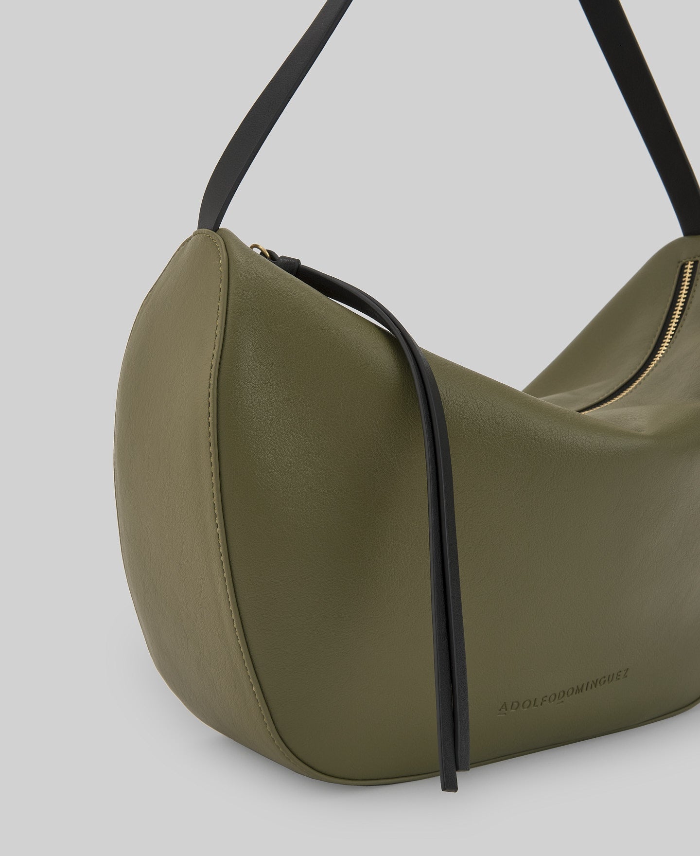 Leather-Non-Leather medium bag woman in olive green