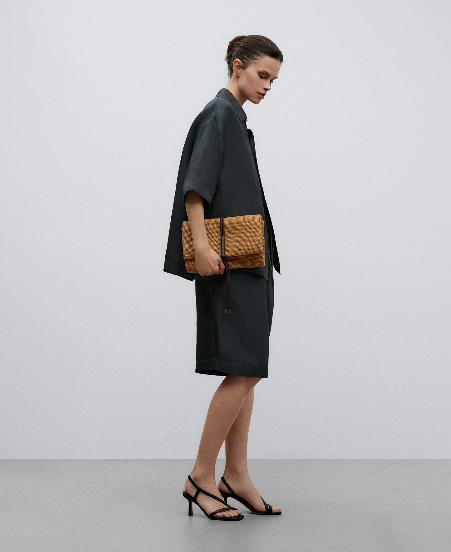 Orange Recycled Braided Bag