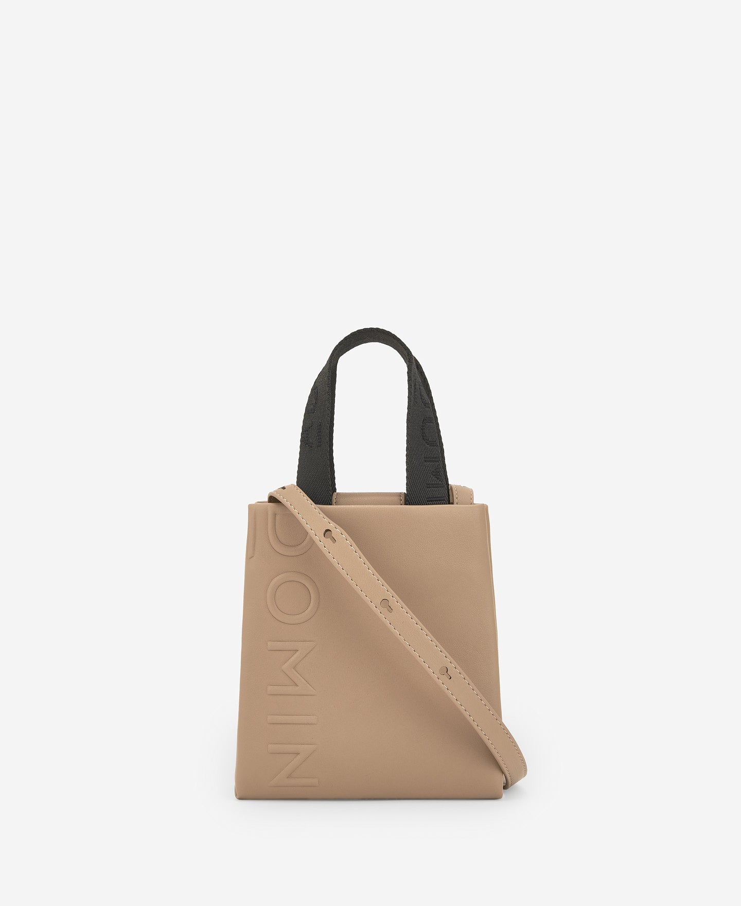 Small Taupe Shopper Bag For Women