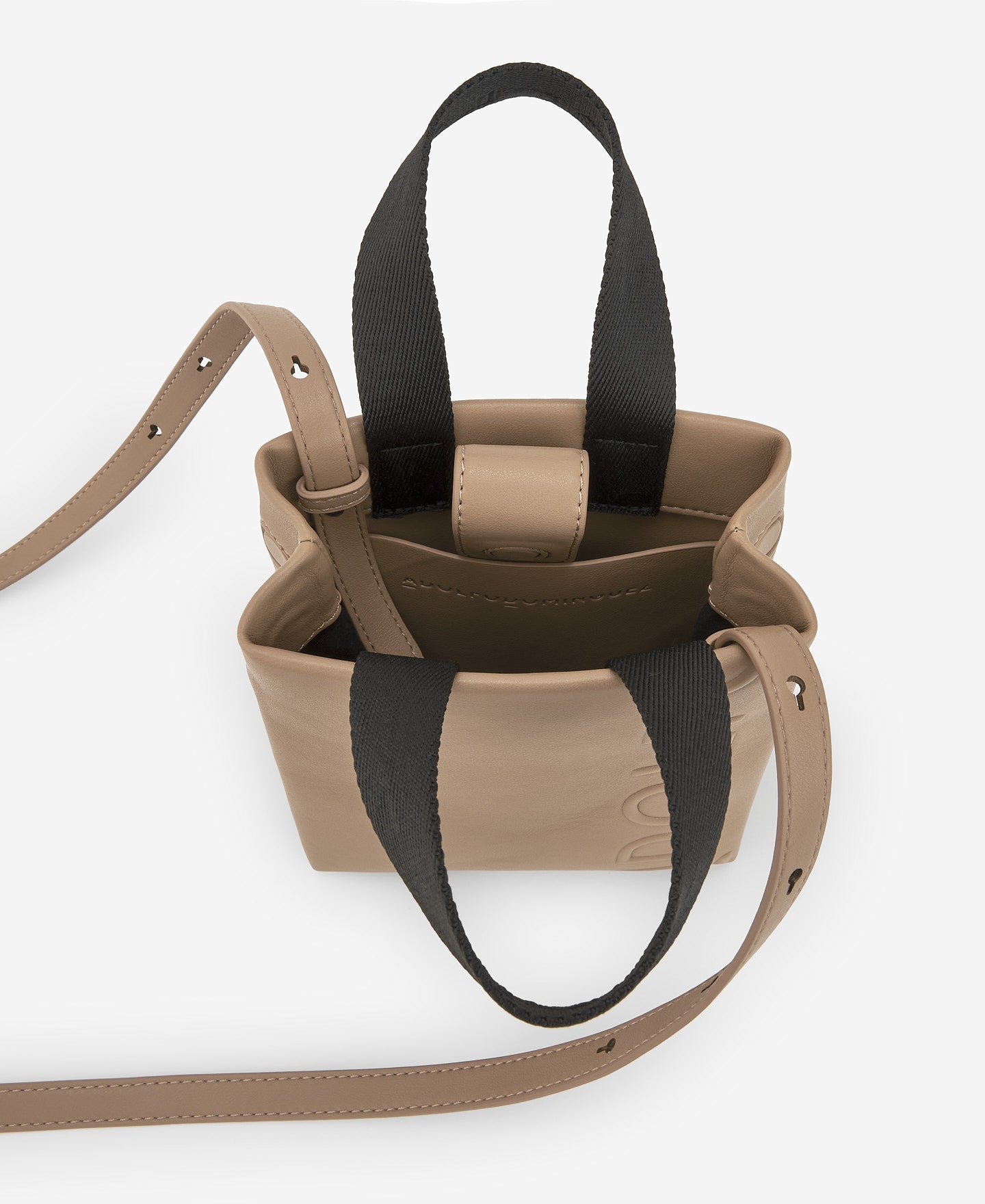 Small Taupe Shopper Bag For Women