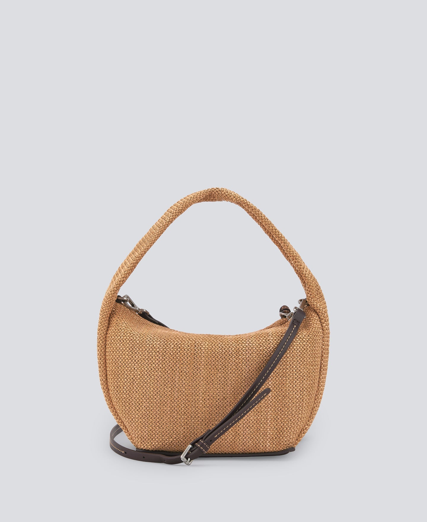 Orange Braided Medium Hobo Bag