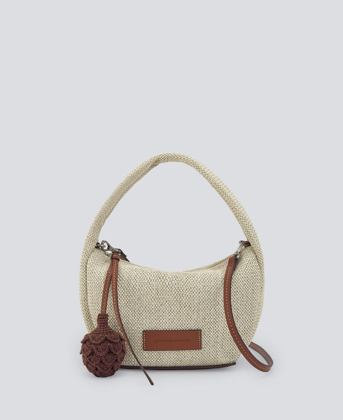Natural Braided Medium Hobo Bag