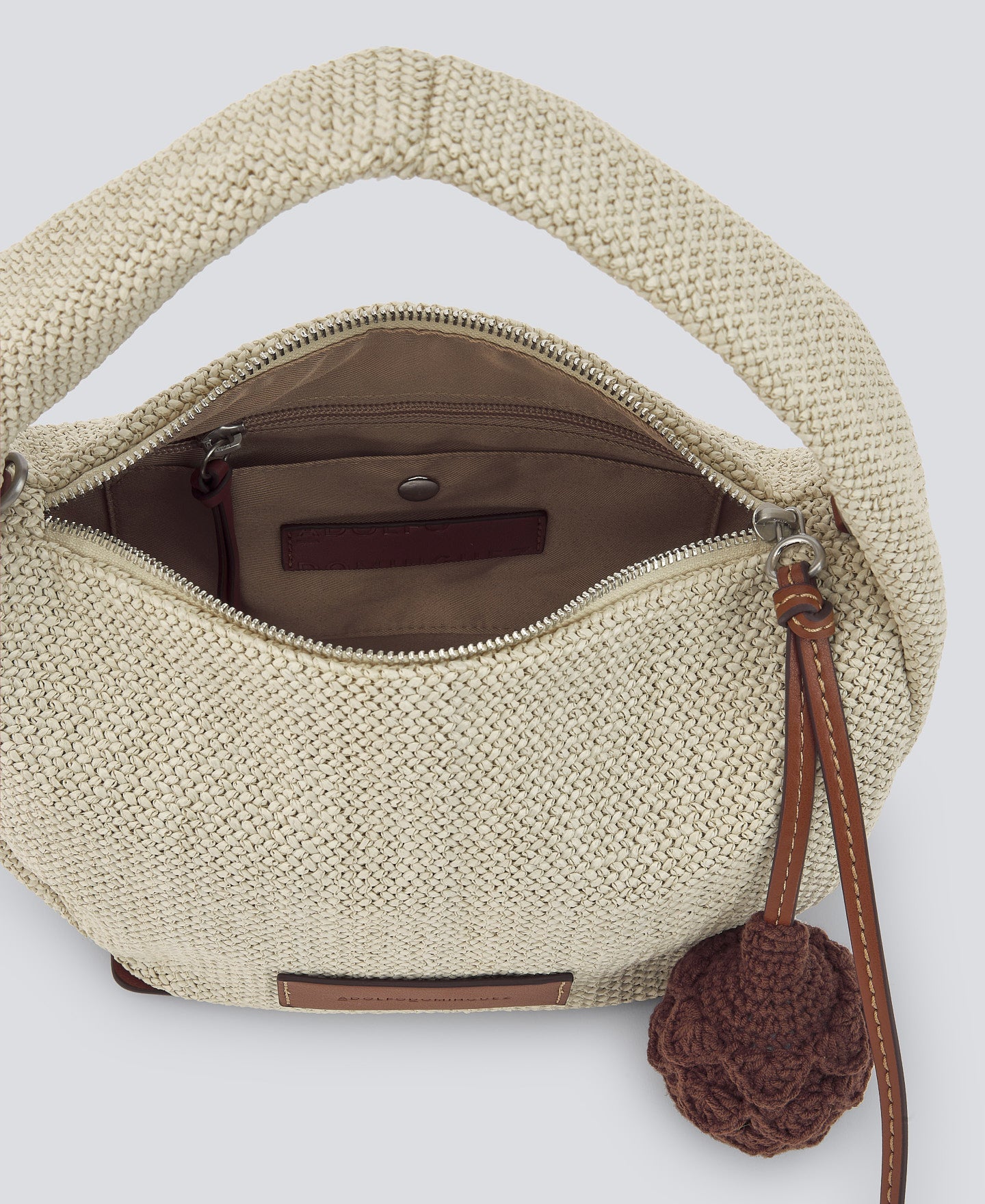 Natural Braided Medium Hobo Bag