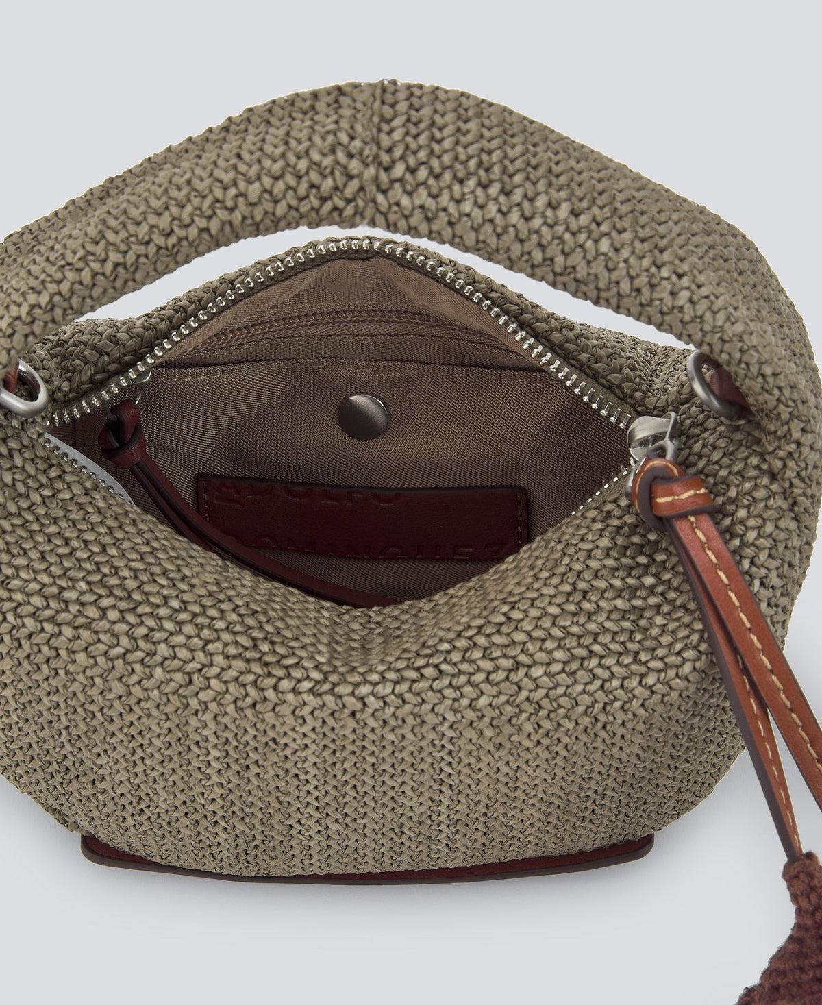 Green Braided Mini Hobo Bag