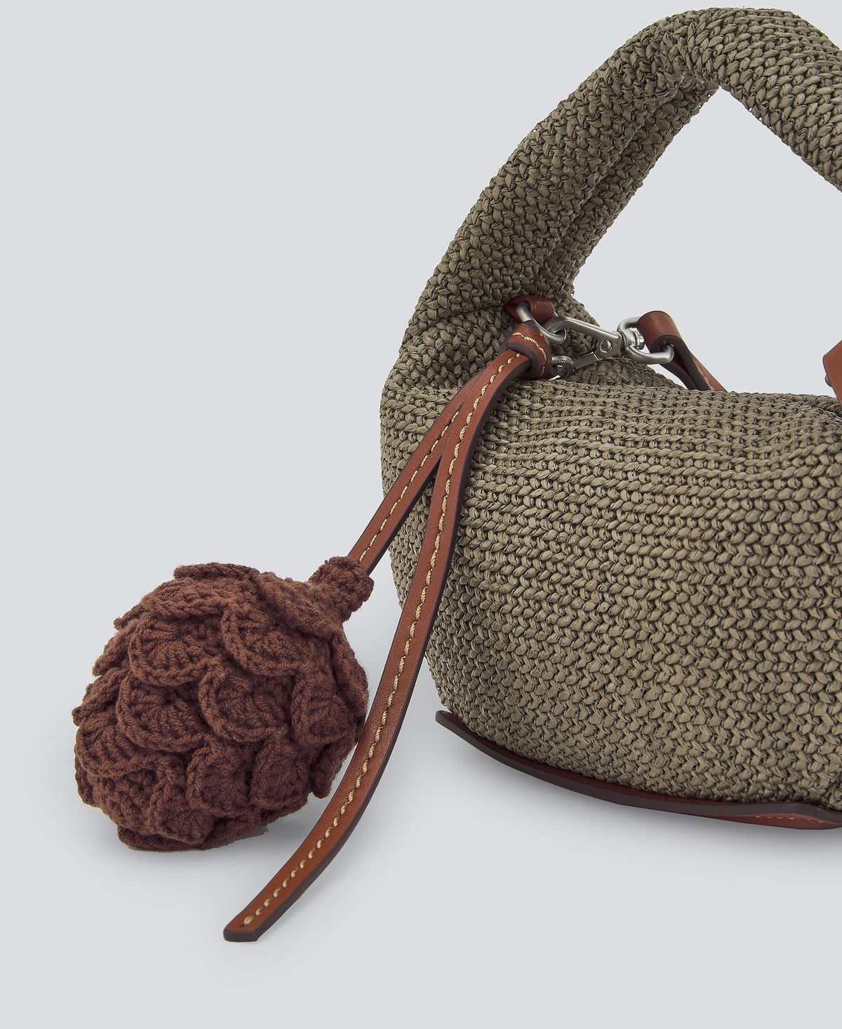 Green Braided Mini Hobo Bag