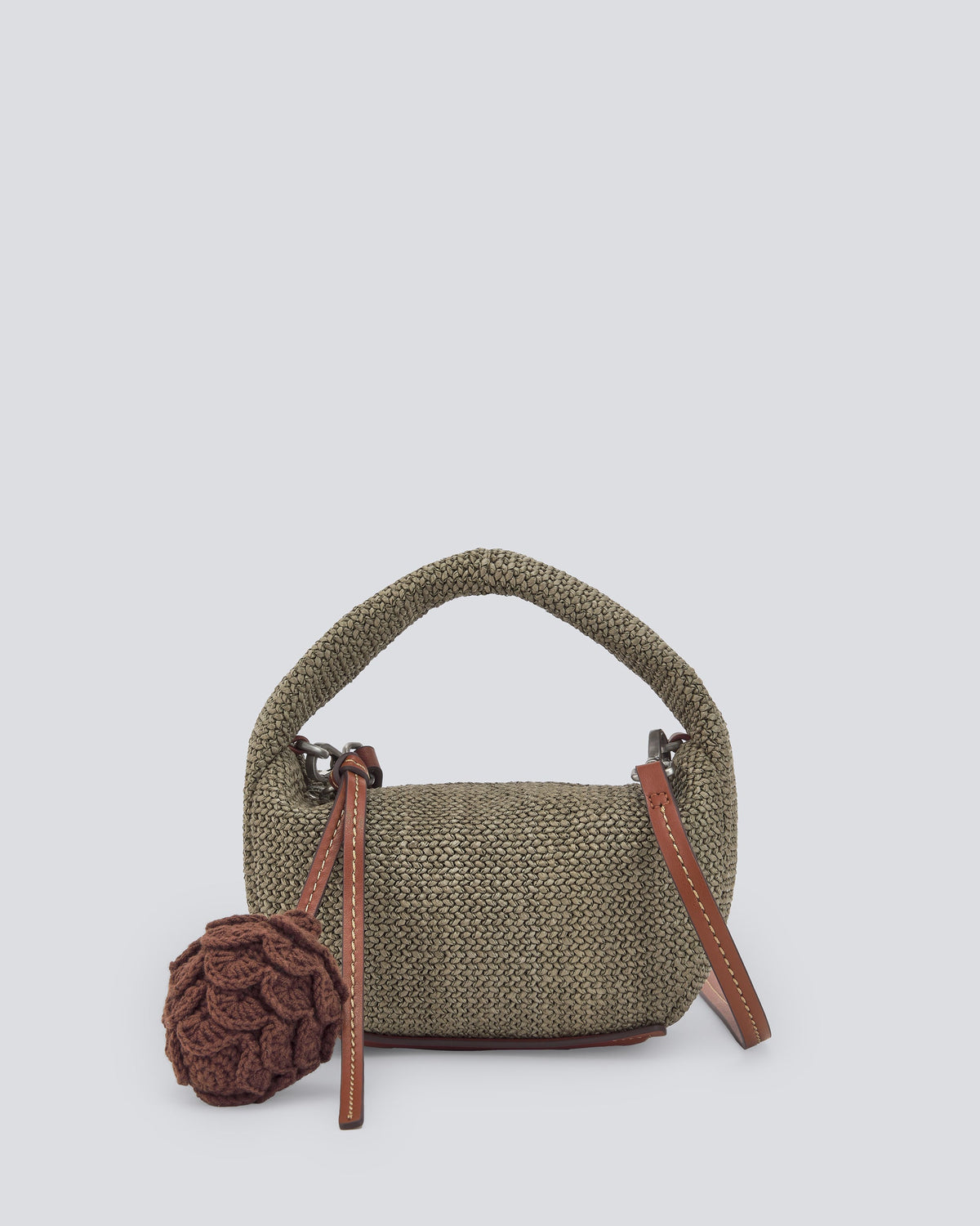 Green Braided Mini Hobo Bag