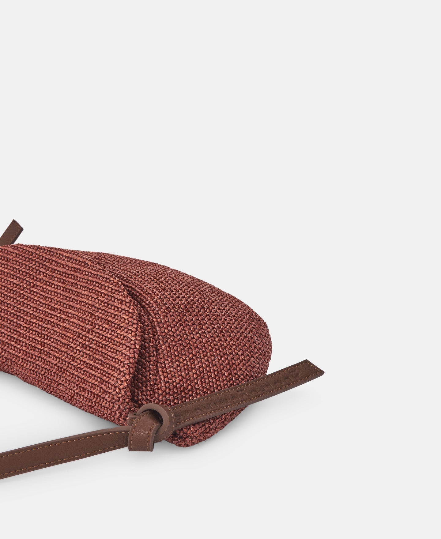 Dark Pink Coral Raffia Shoulder Bag