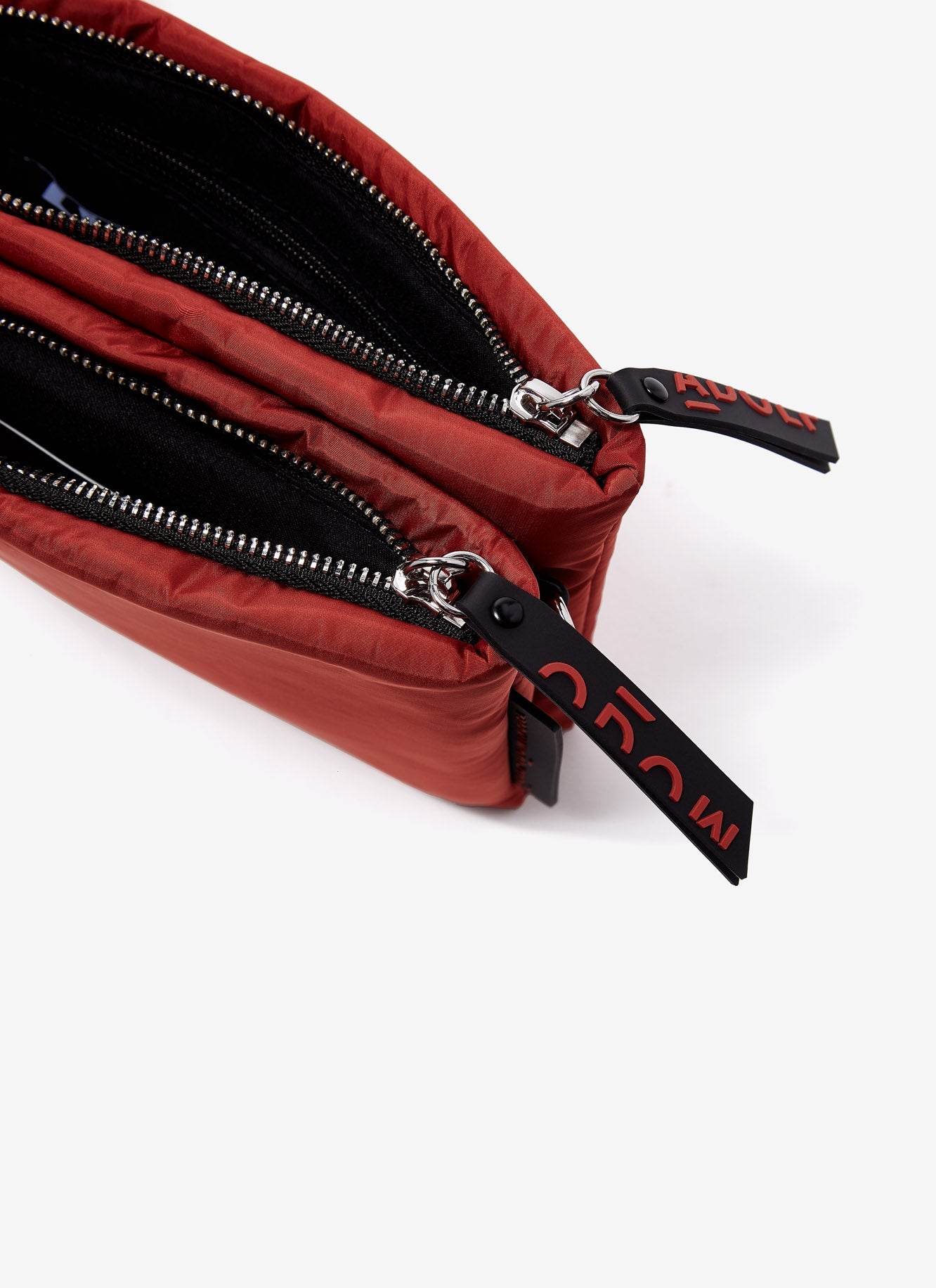 Brick Red Technical Nylon Padded Crossbody Bag
