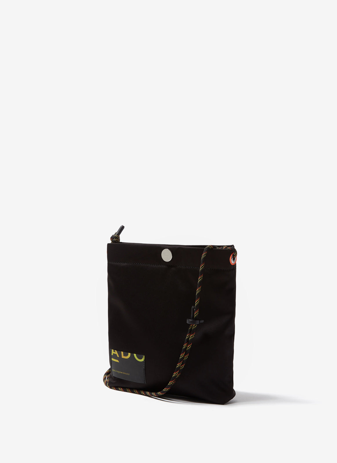 Black Flat Nylon Crossbody Bag