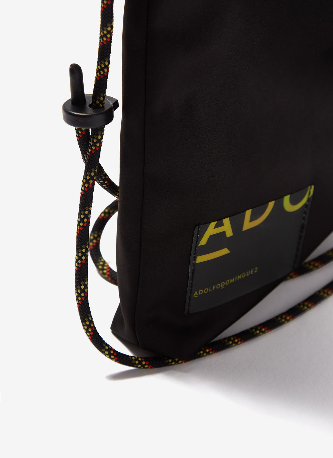 Black Flat Nylon Crossbody Bag