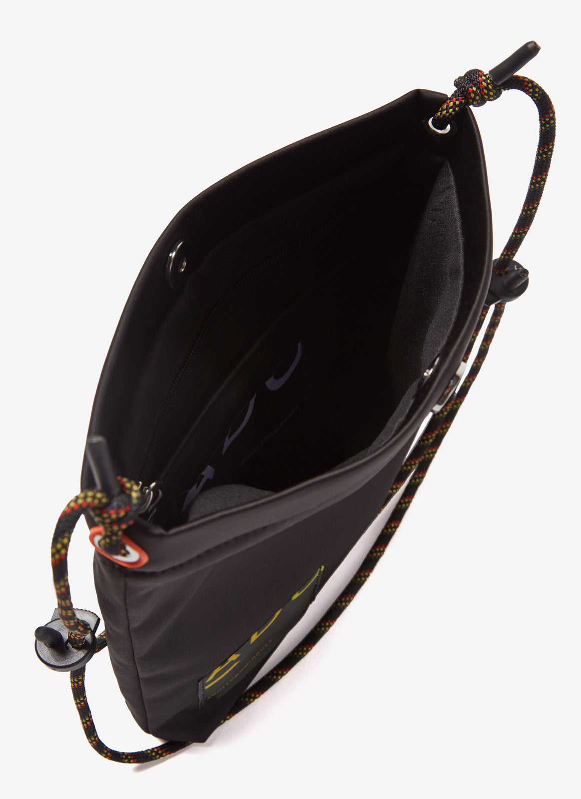 Black Flat Nylon Crossbody Bag