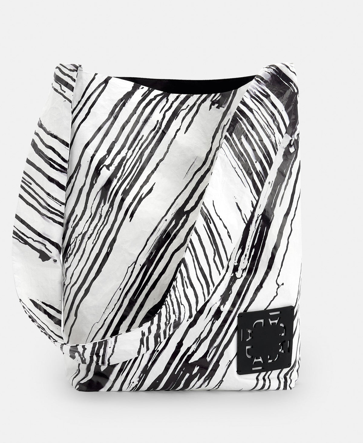 Black And White Animal Print Bag In Recycled Material