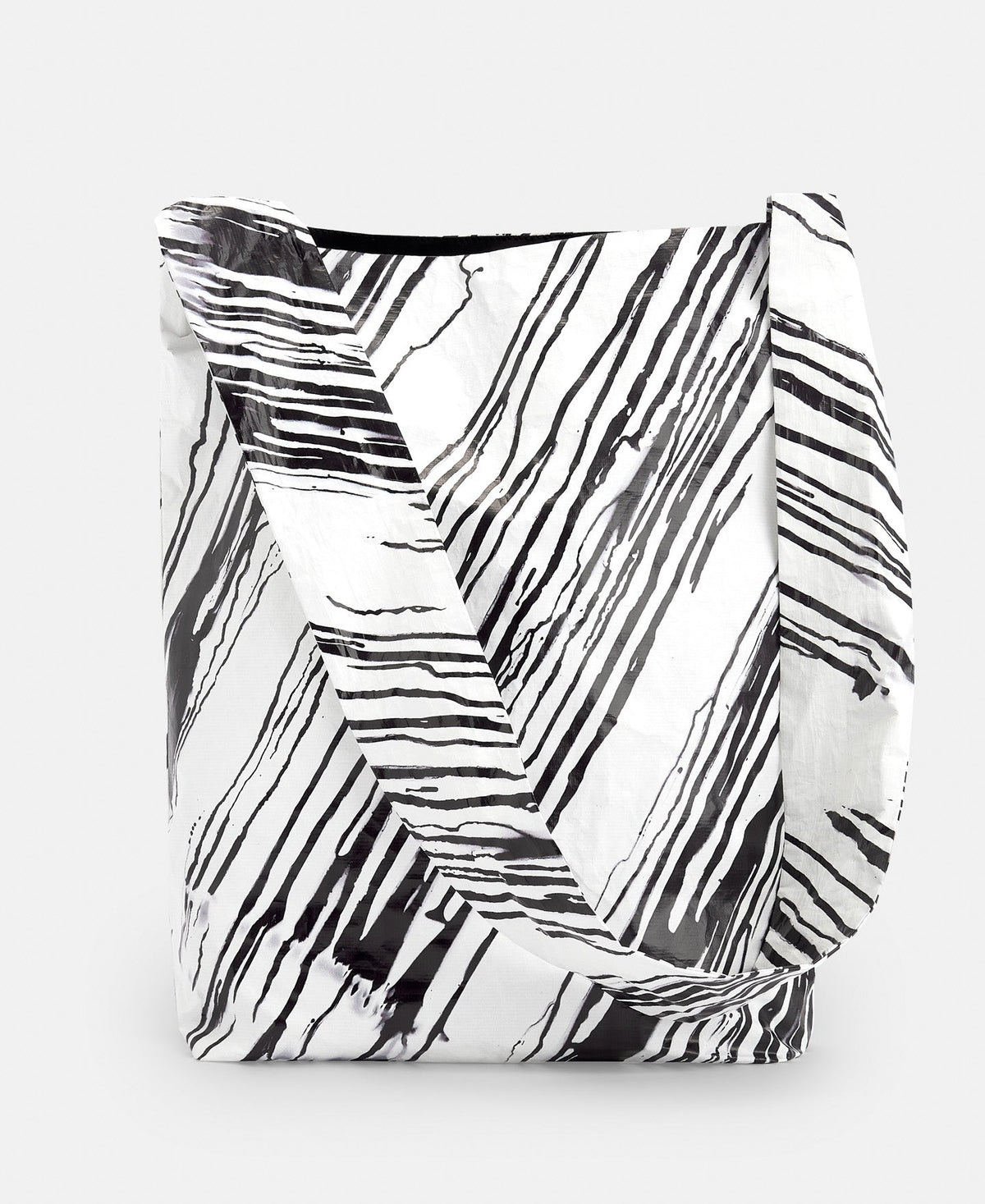 Black And White Animal Print Bag In Recycled Material