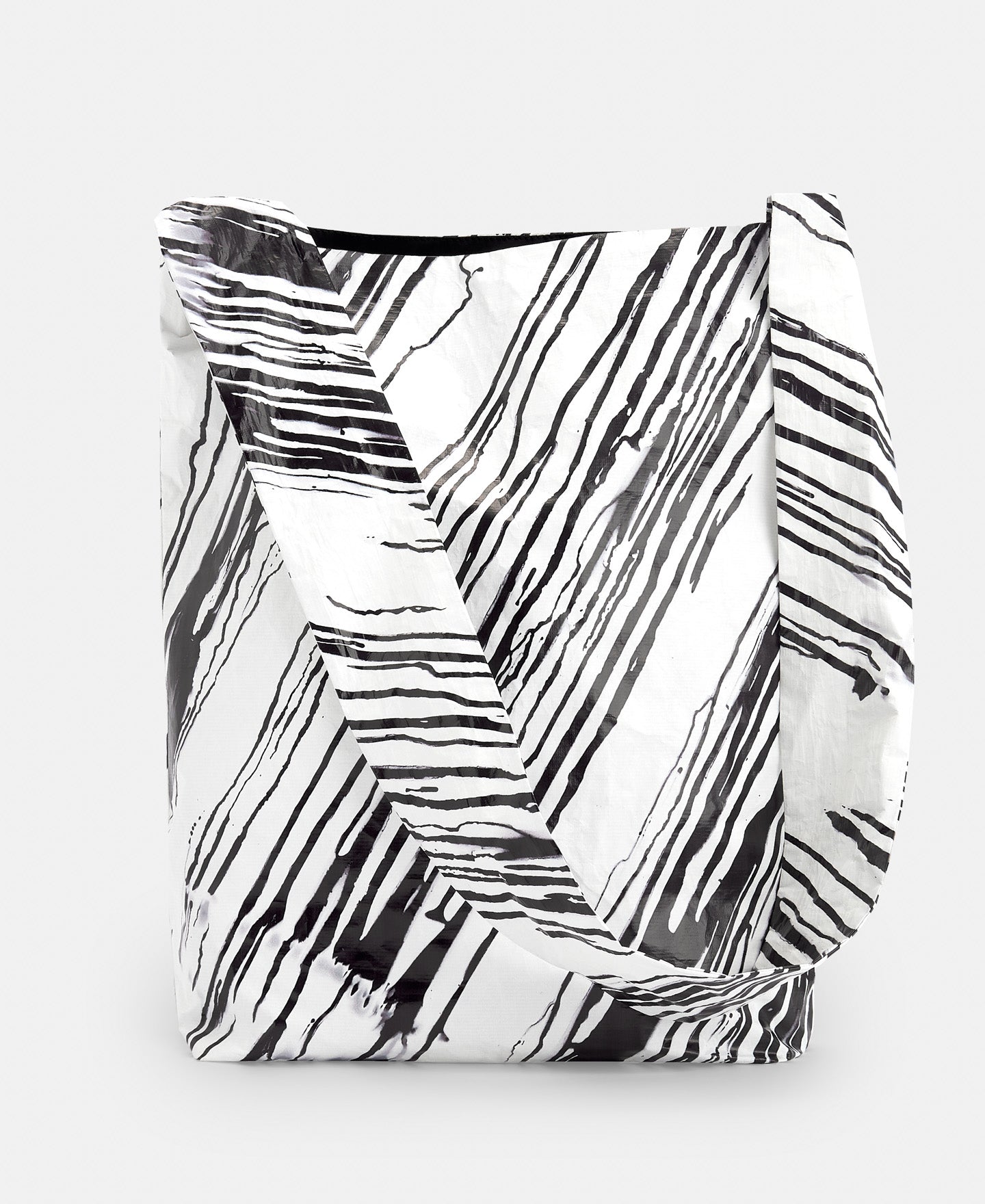 Black And White Animal Print Bag In Recycled Material