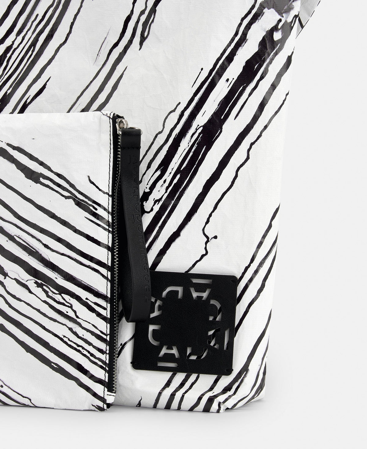 Black And White Animal Print Bag In Recycled Material