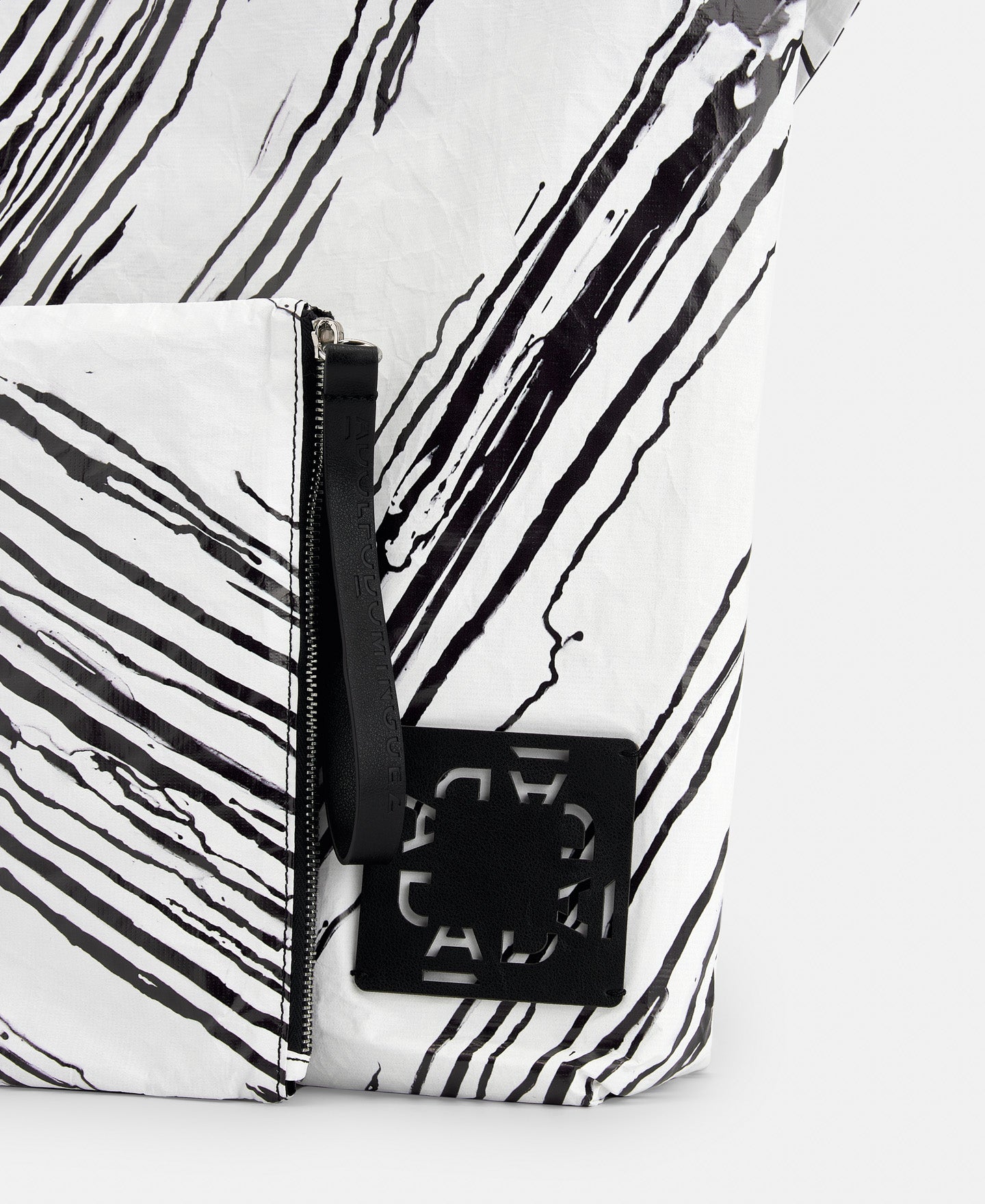 Black And White Animal Print Bag In Recycled Material