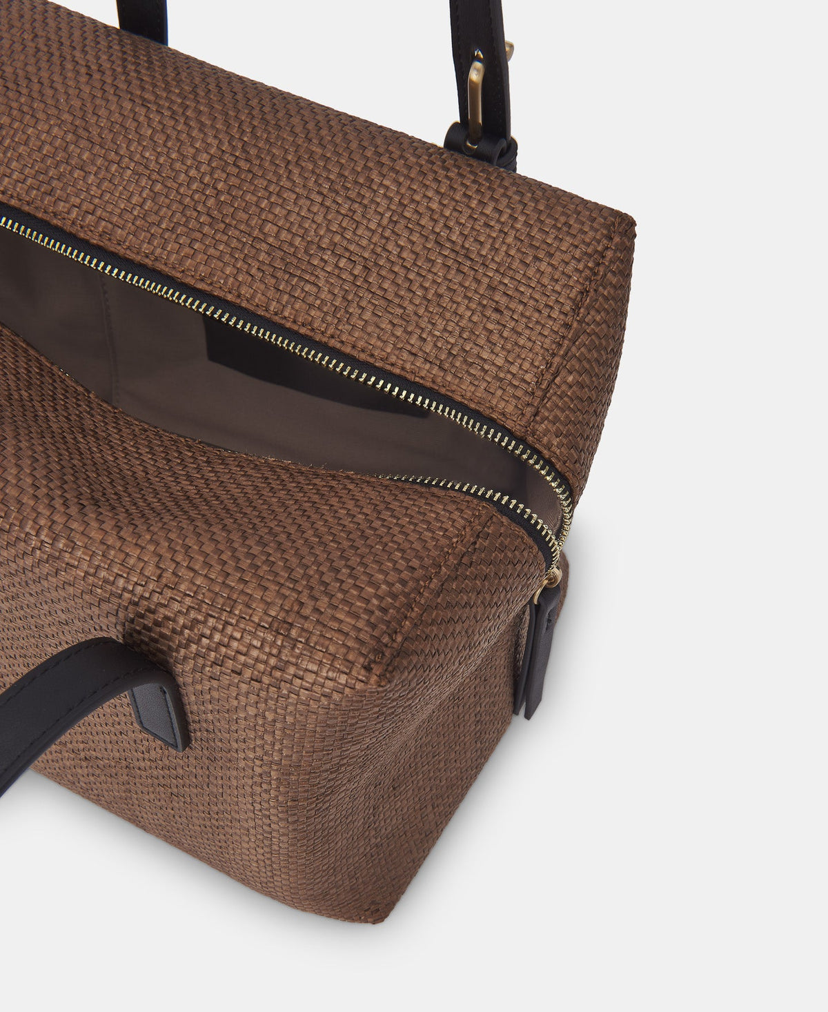 Caramel City Bag In Raffia Texture