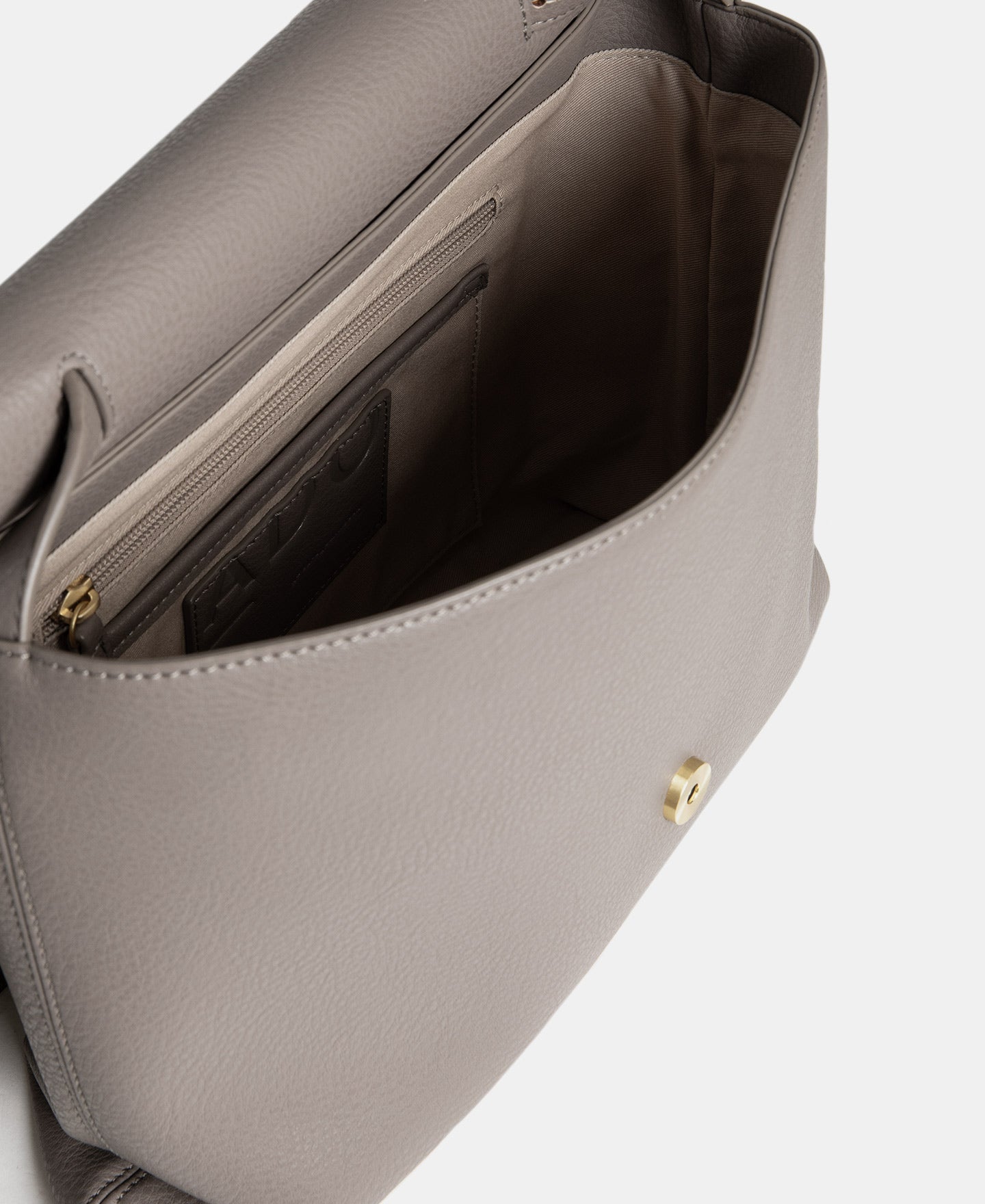 Taupe City Bag With Adjustable Handle