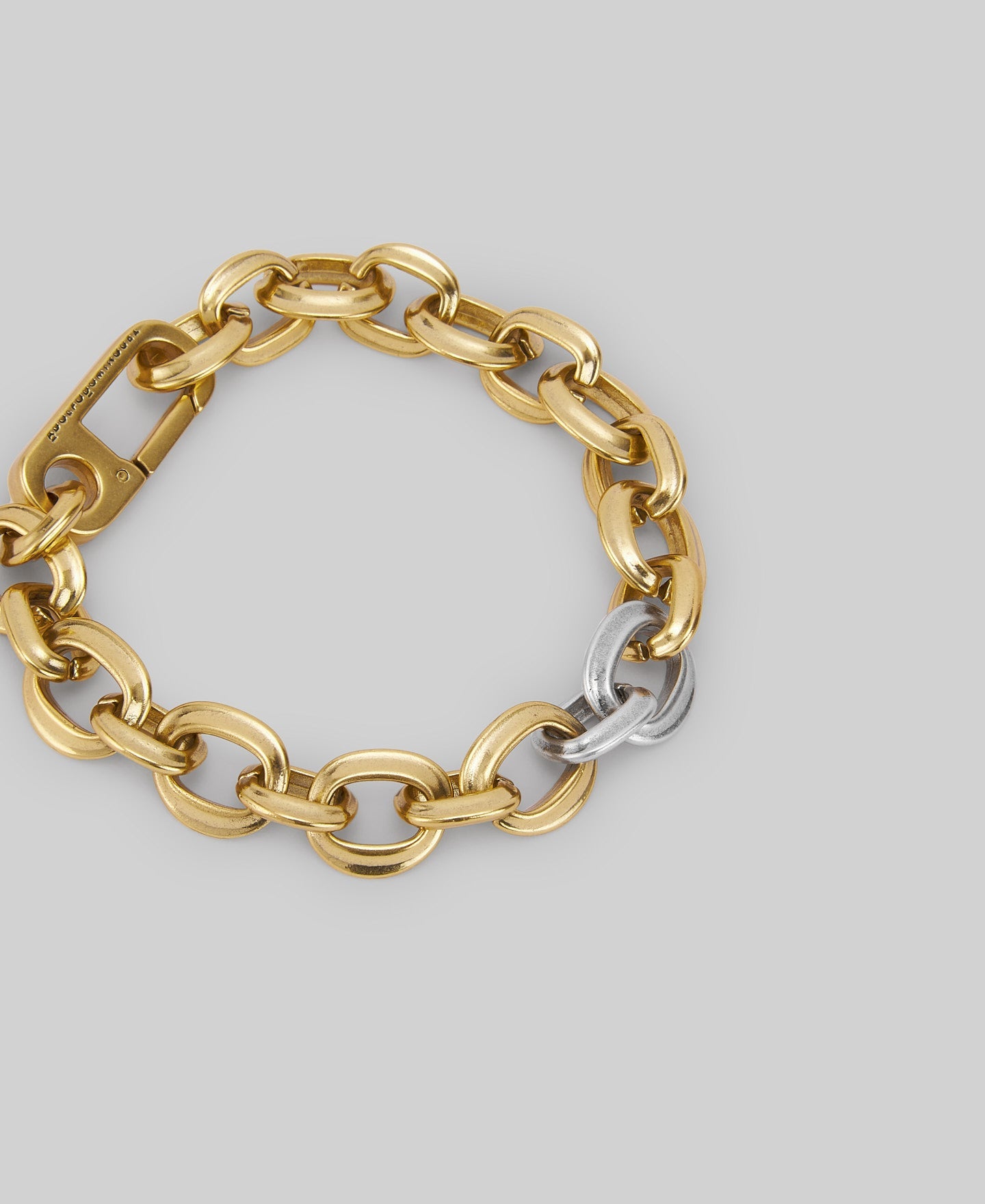 Two-tone link bracelet woman in gold/silver