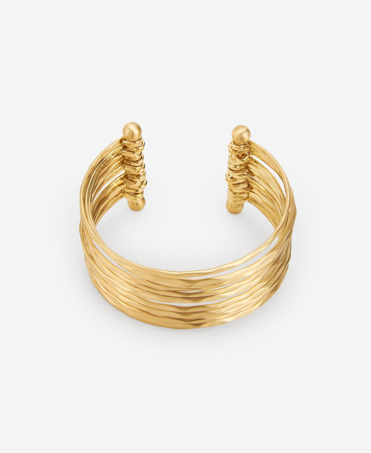 Metalic Hammered Motif Bracelet