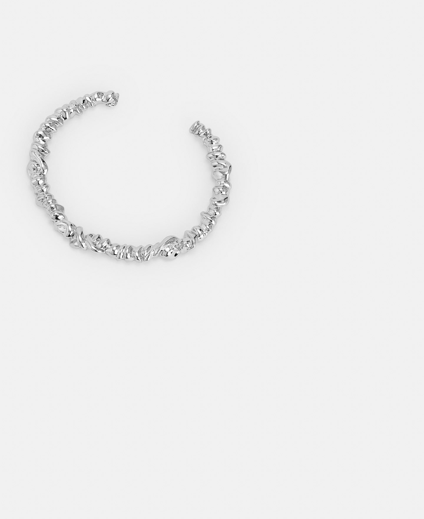 Silver Braided Bracelet In Zinc