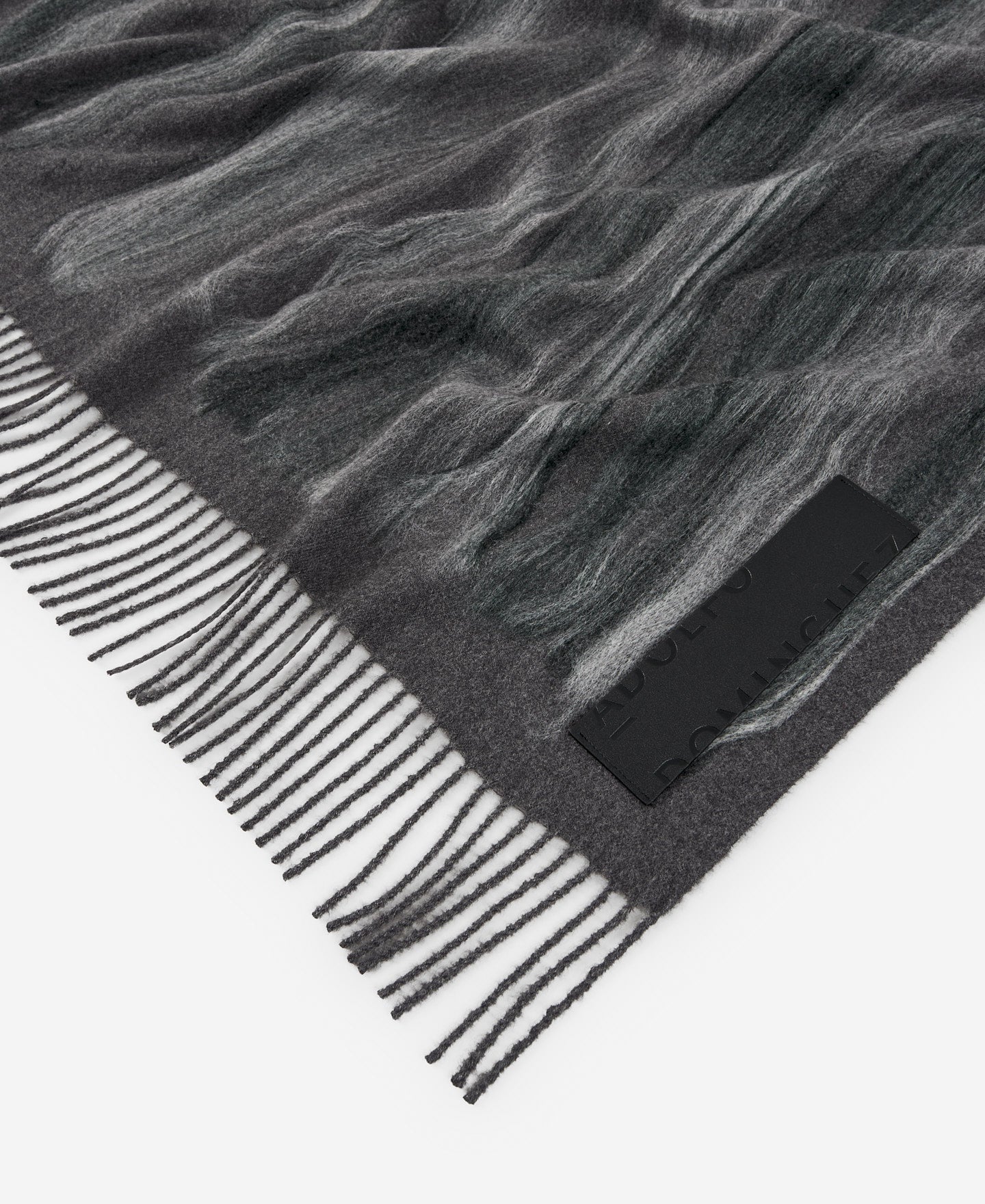 Dark Grey Felted Scarf For Women