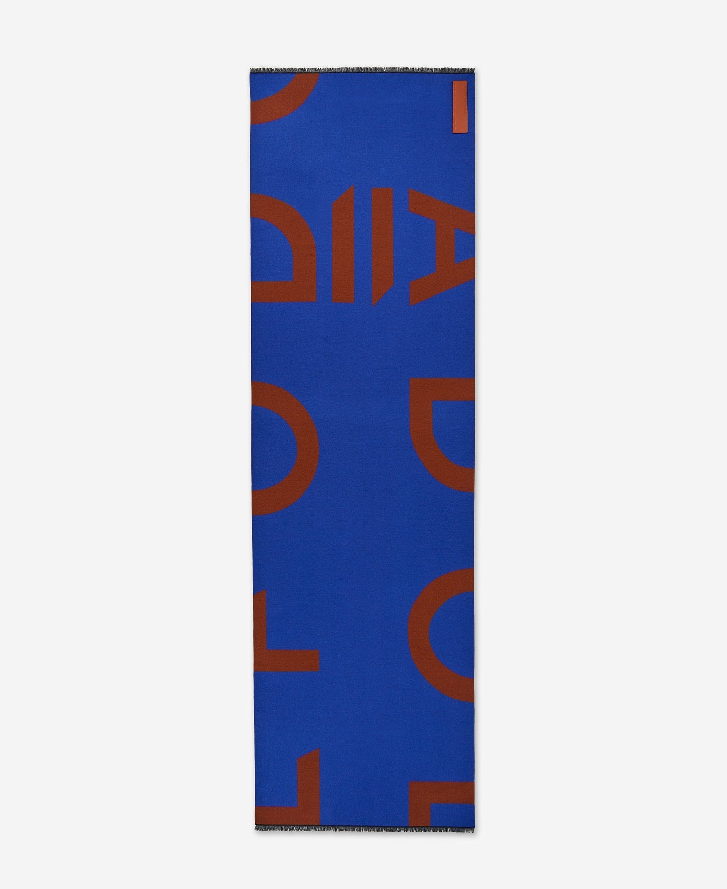 Blue Jacquard Maxi Logo Scarf For Women