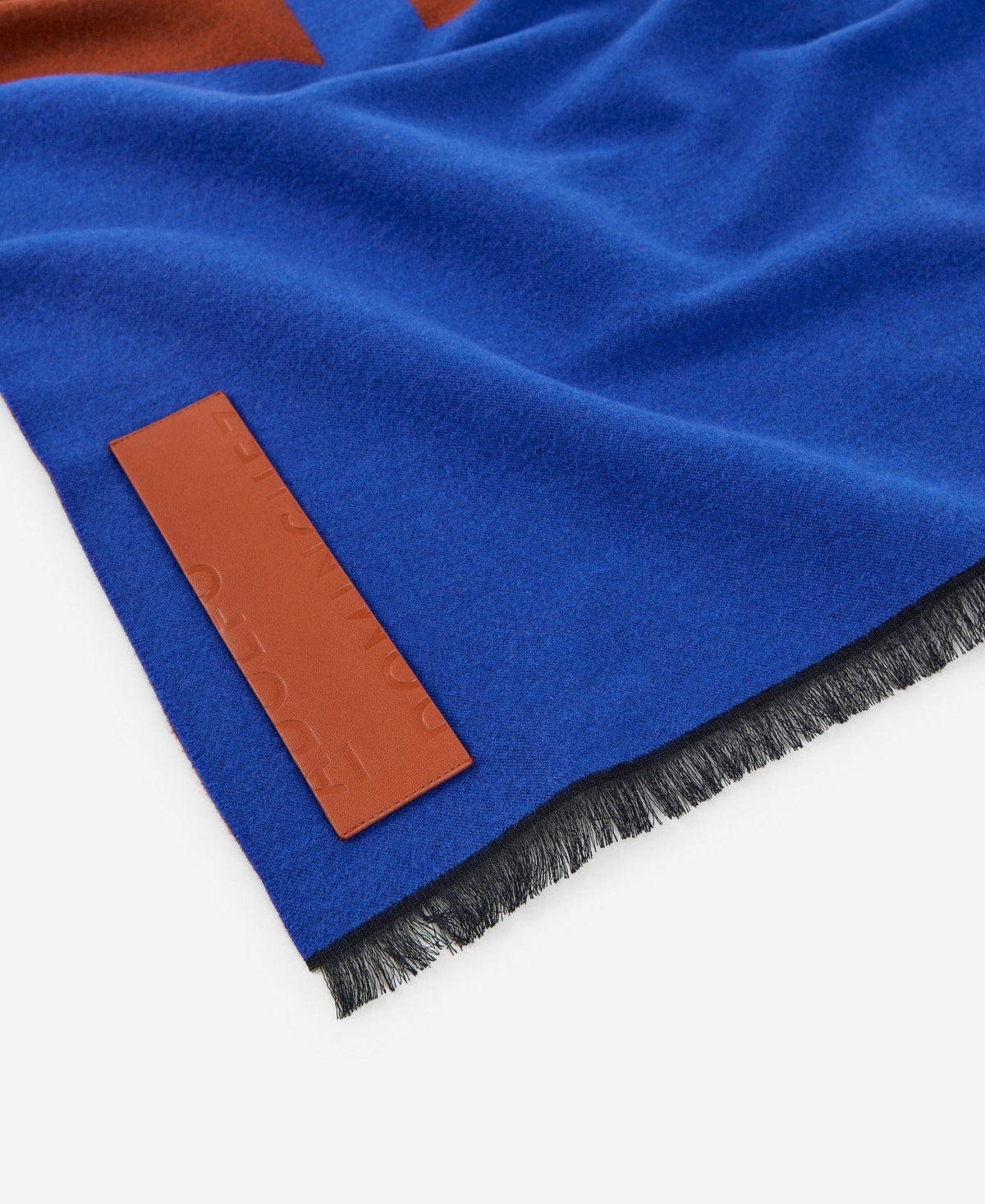 Blue Jacquard Maxi Logo Scarf For Women