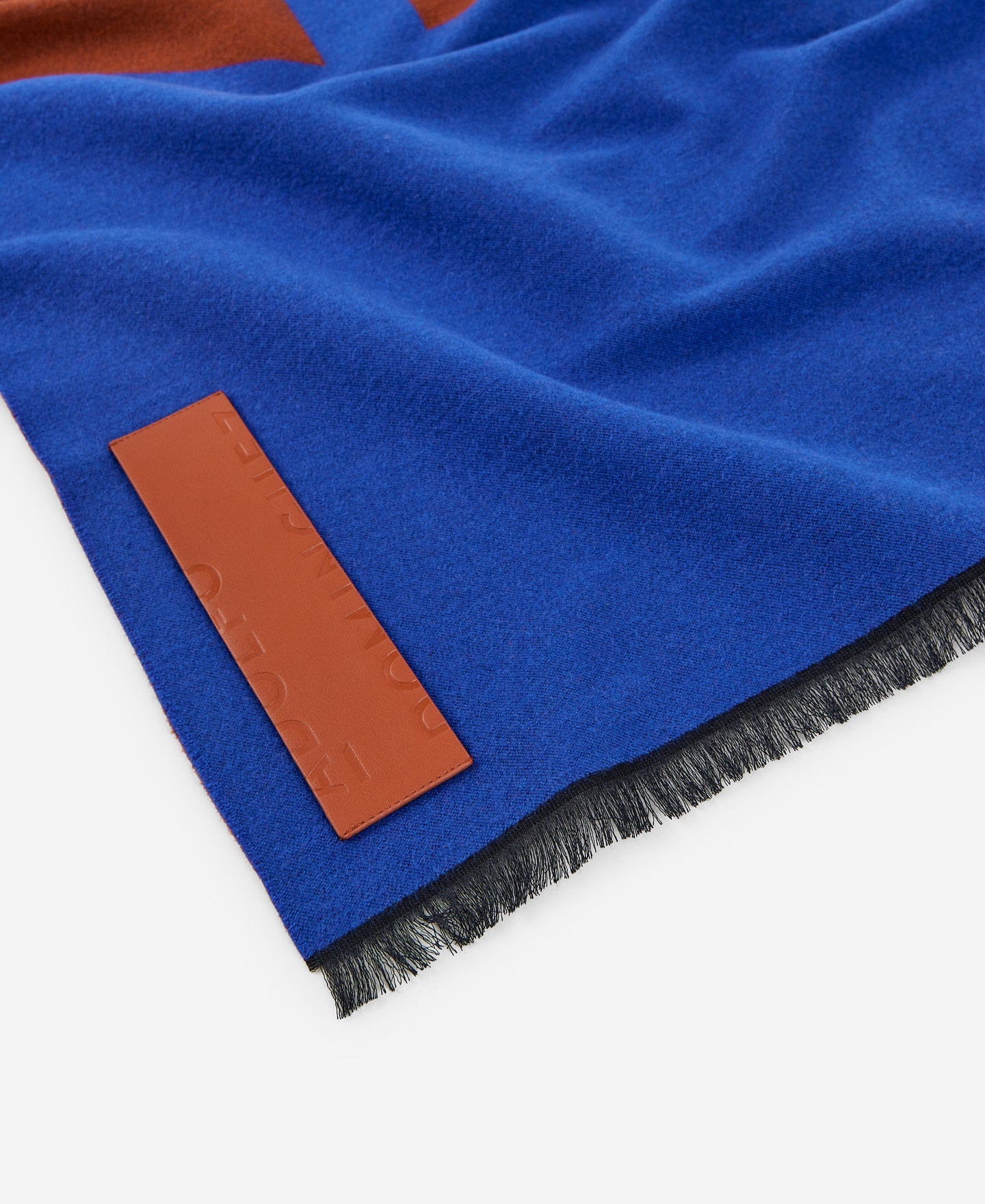 Blue Jacquard Maxi Logo Scarf For Women