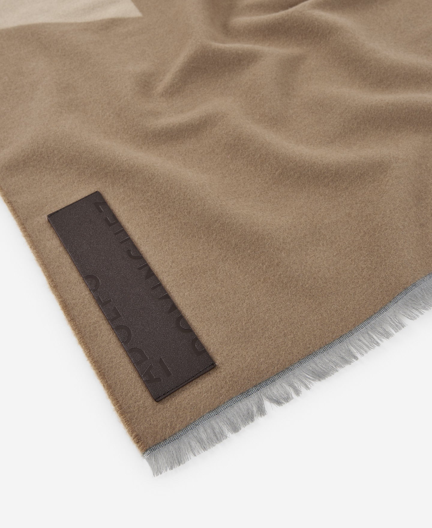 Beige Jacquard Maxi Logo Scarf For Women