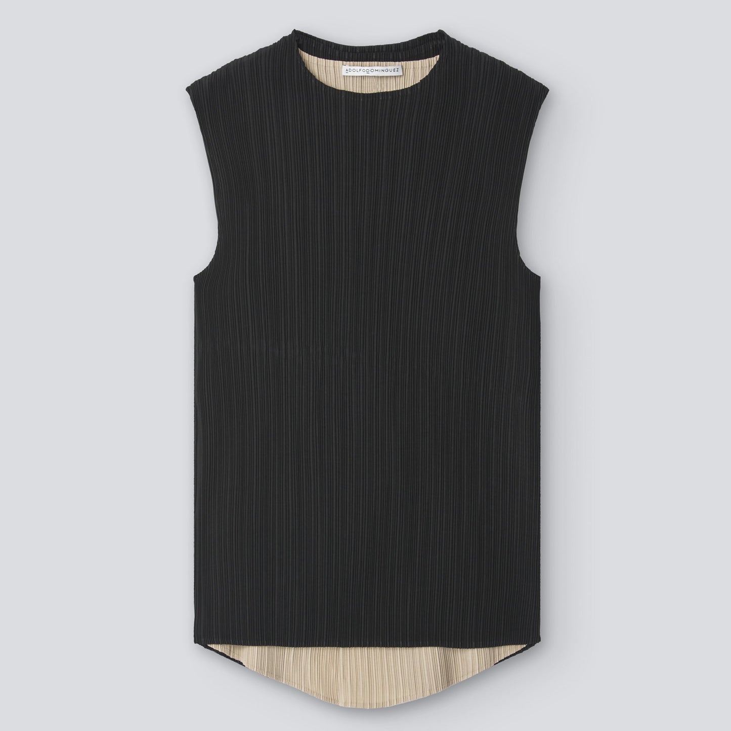 Black Crinkle Vest Top