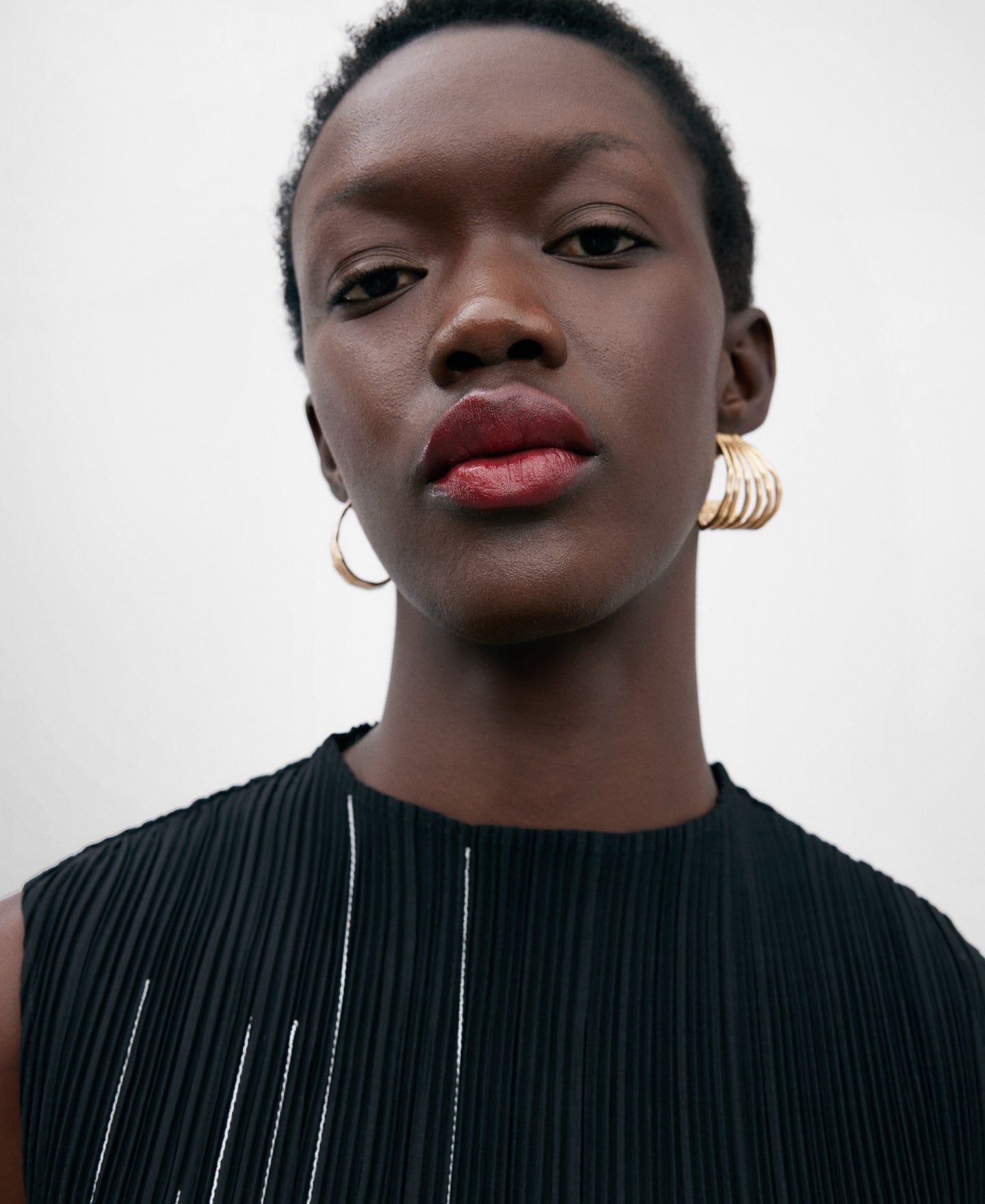 Black Top In Crinkle For Women