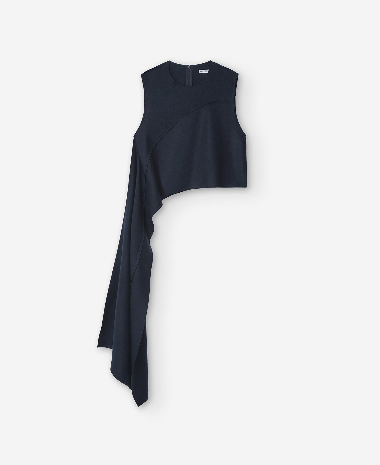 Navy Blue Knitted Sleeveless Top For Women
