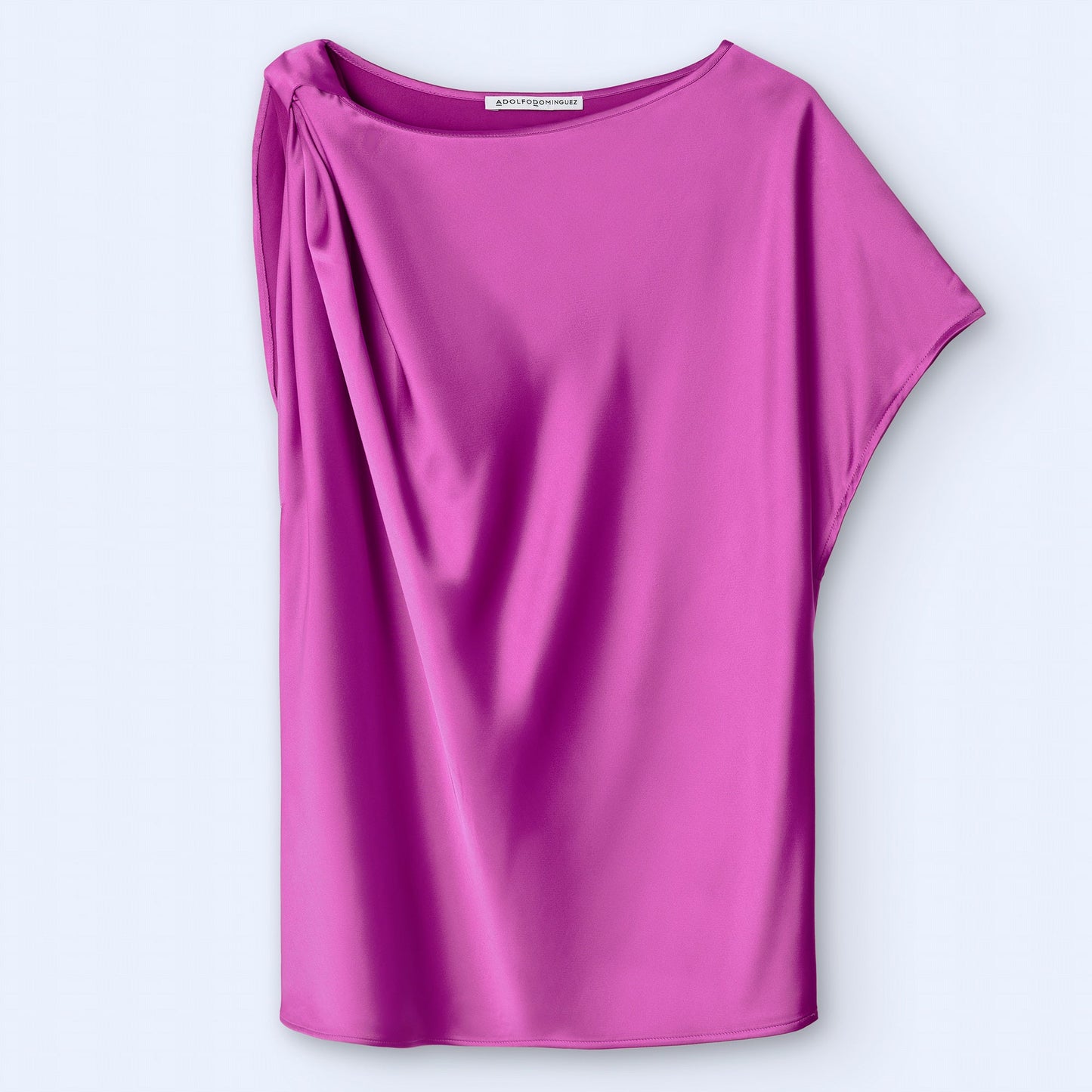 Elegant Pink Asymmetrical Blouse