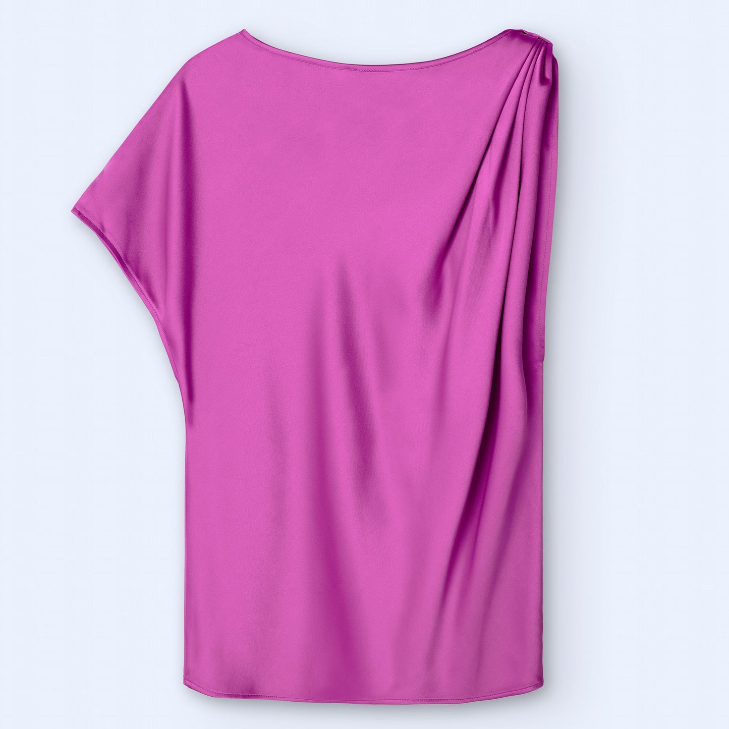 Elegant Pink Asymmetrical Blouse