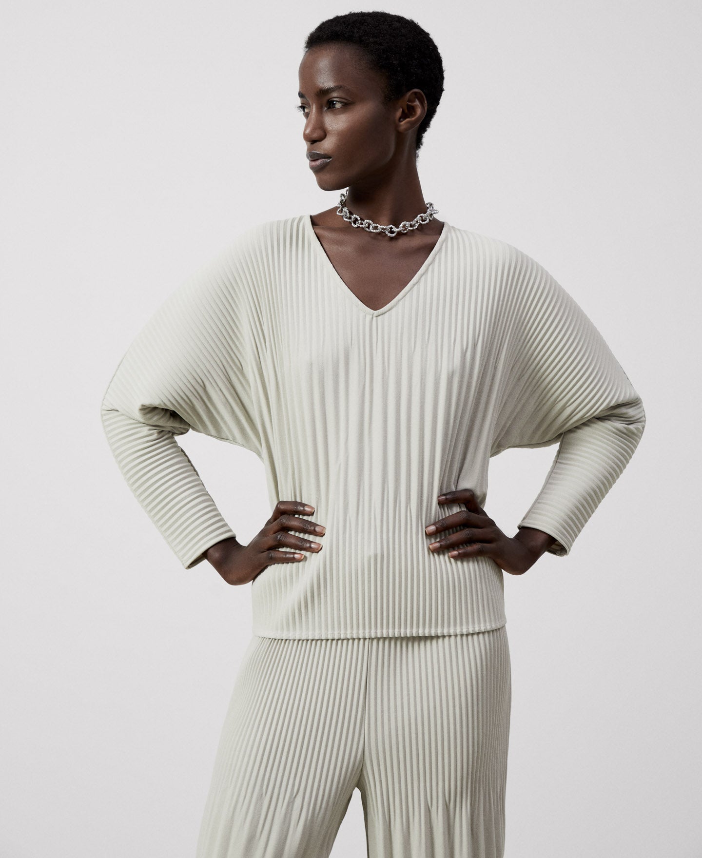 Stone Crinkle Japanese Sleeve Blouse