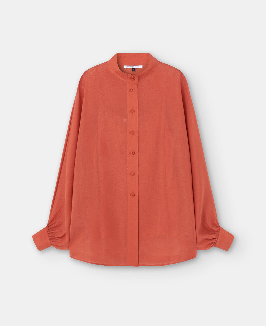 Coral Oversize Lyocell Shirt